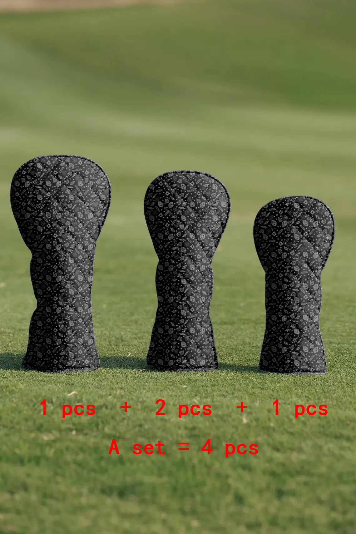 Custom Pattern Cotton Quilting Golf Cover Set Digital Printing Sewing The Perfect Gift For Your Favorite Team