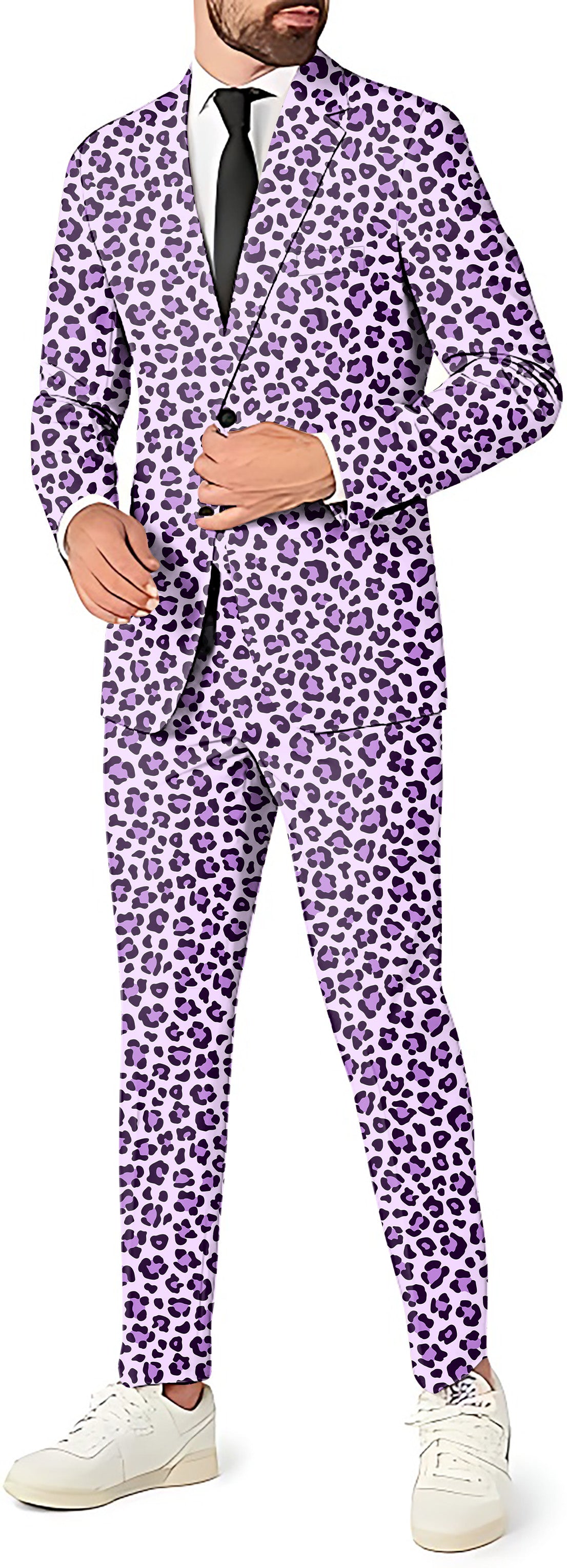 pink leopard print Men's Party Costumes-Theme Party 2 or 3pcs Suit set-Blazer Pants & Vest