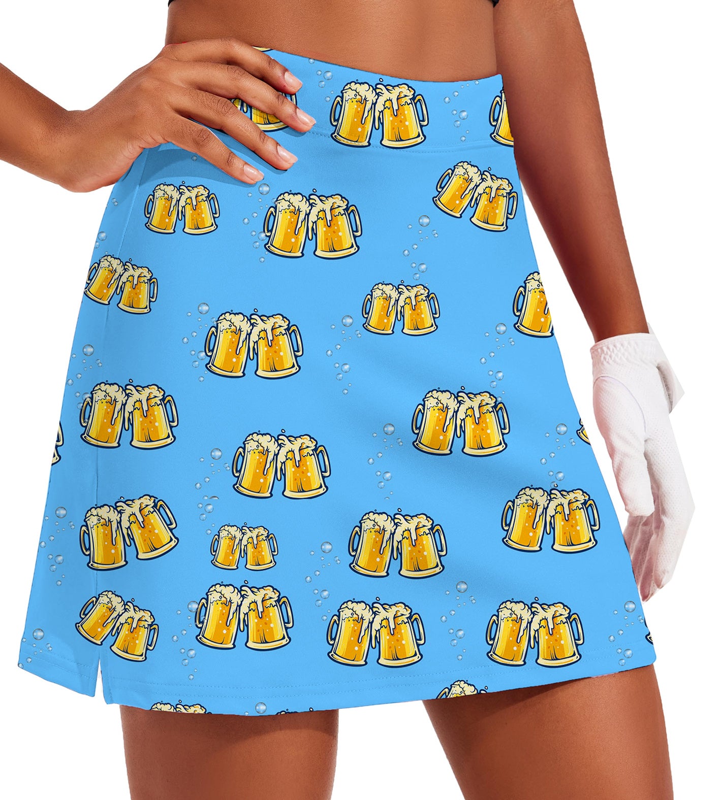 Women's Cheers Beer Golf Skirts Inner Shorts Pocket