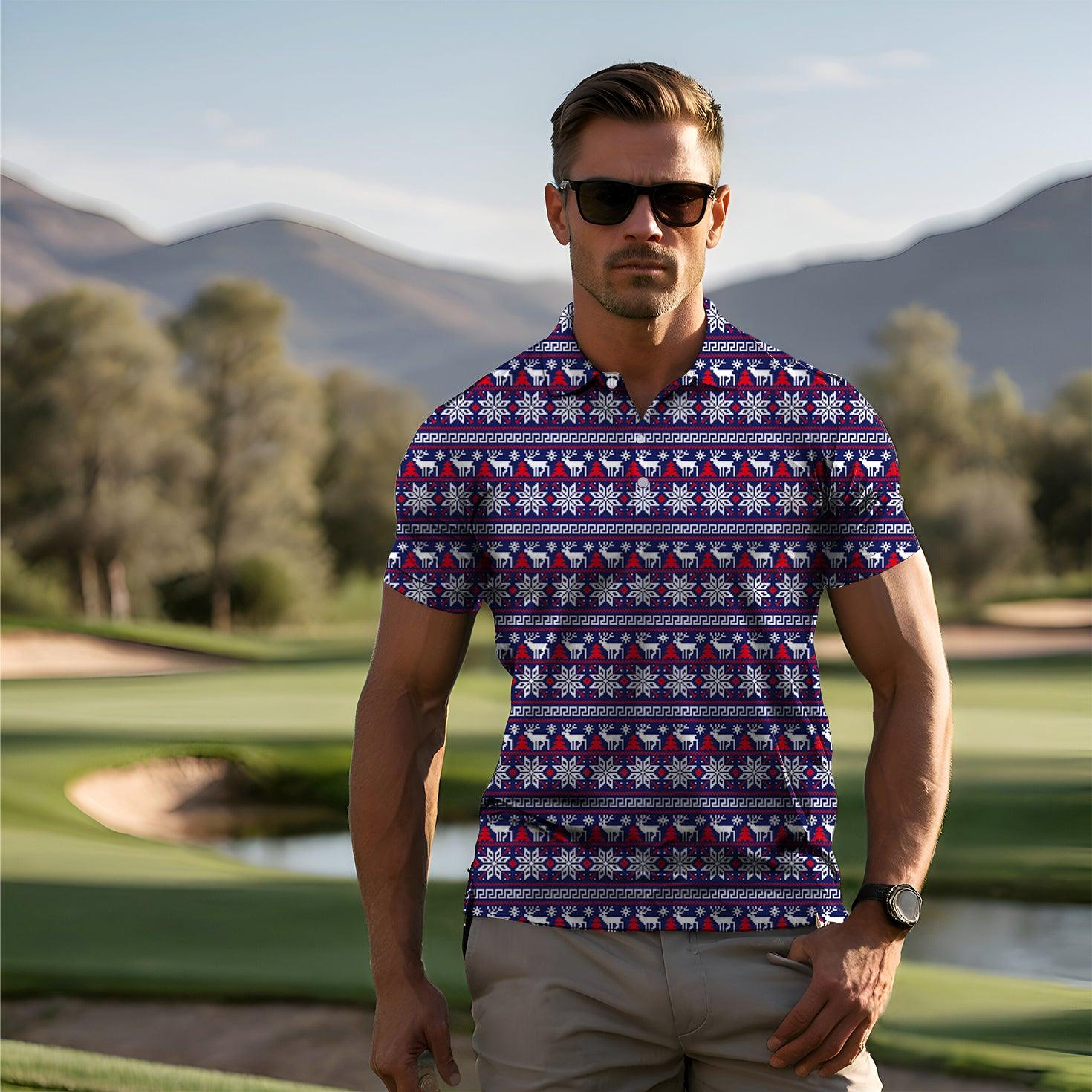 Men's Winter Wonderland golf polo