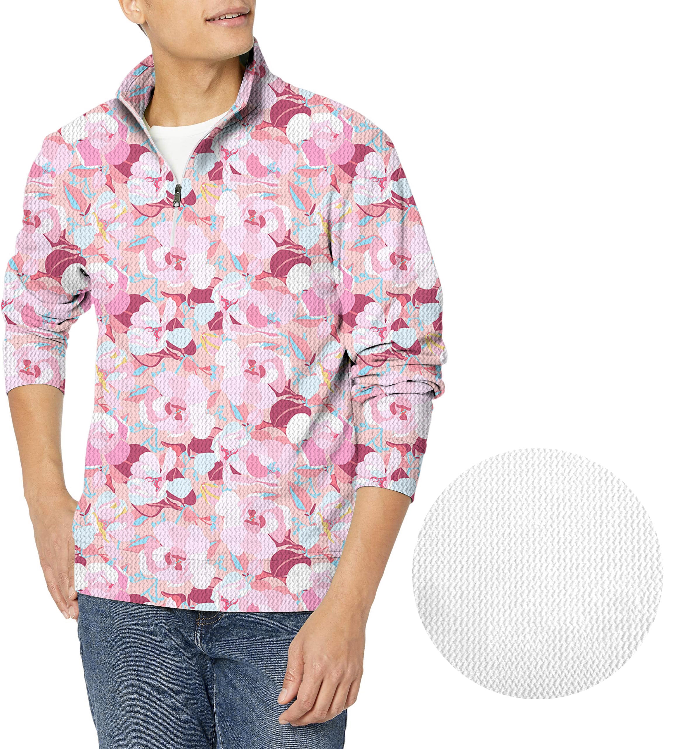 Summer Camo-Men's Golf Waffle Zipper Pullover