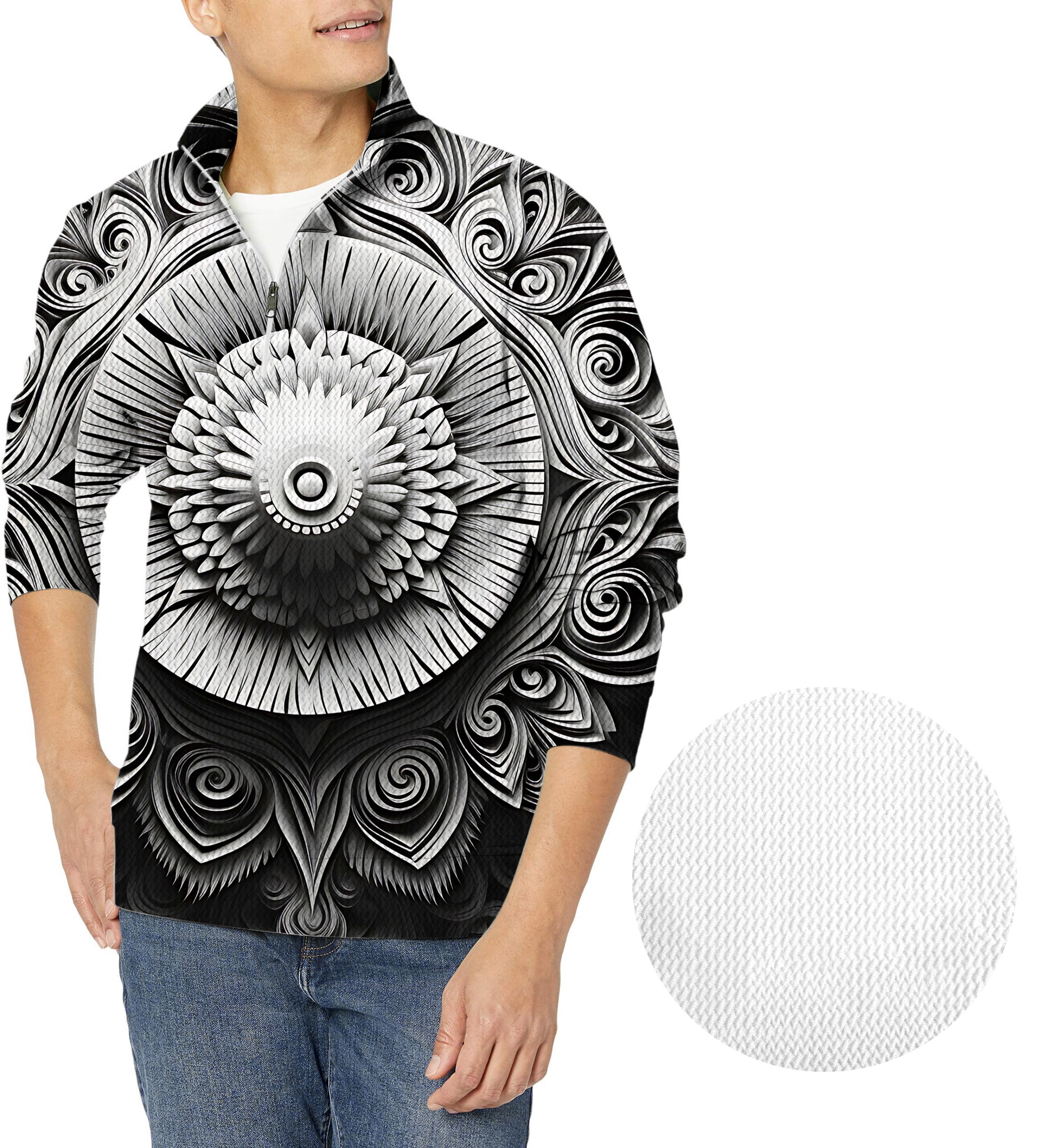 Artistry Motion-Men's Golf Waffle Zipper Pullover