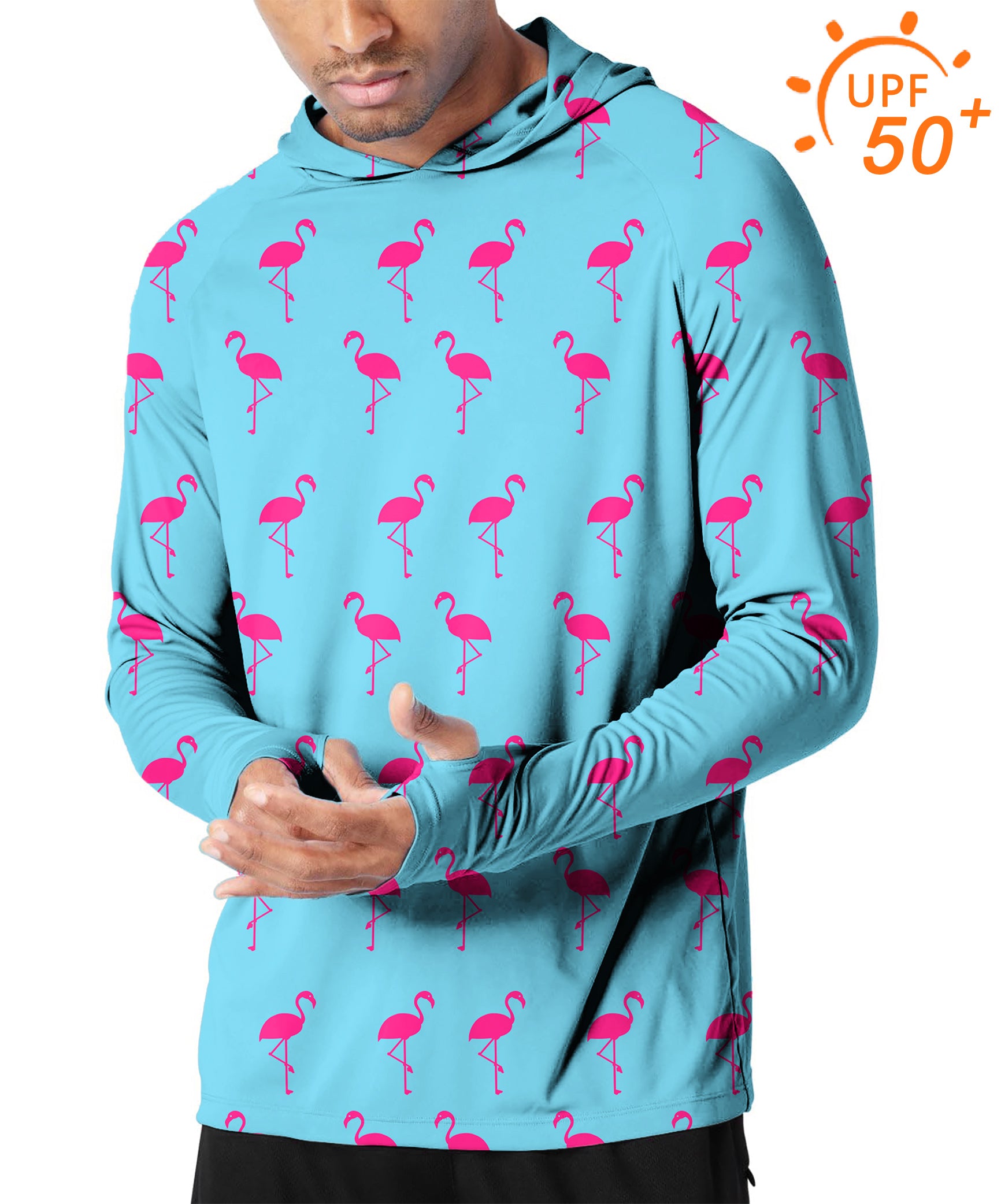 Men's Outdoor flamingo Golf Sun Protection Slim Fit hoodies