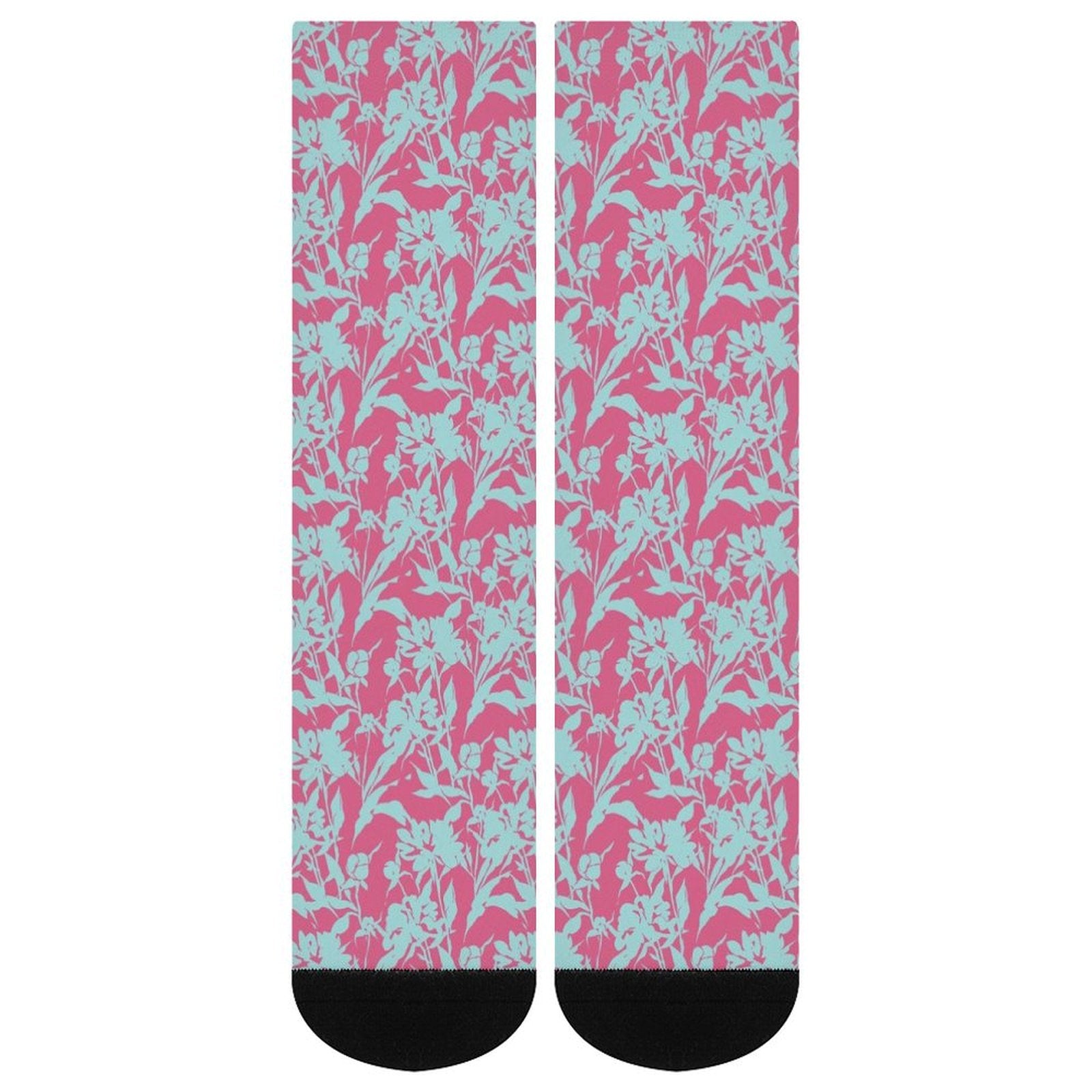 Blue Botanical Prined socks Gifts for Men Women