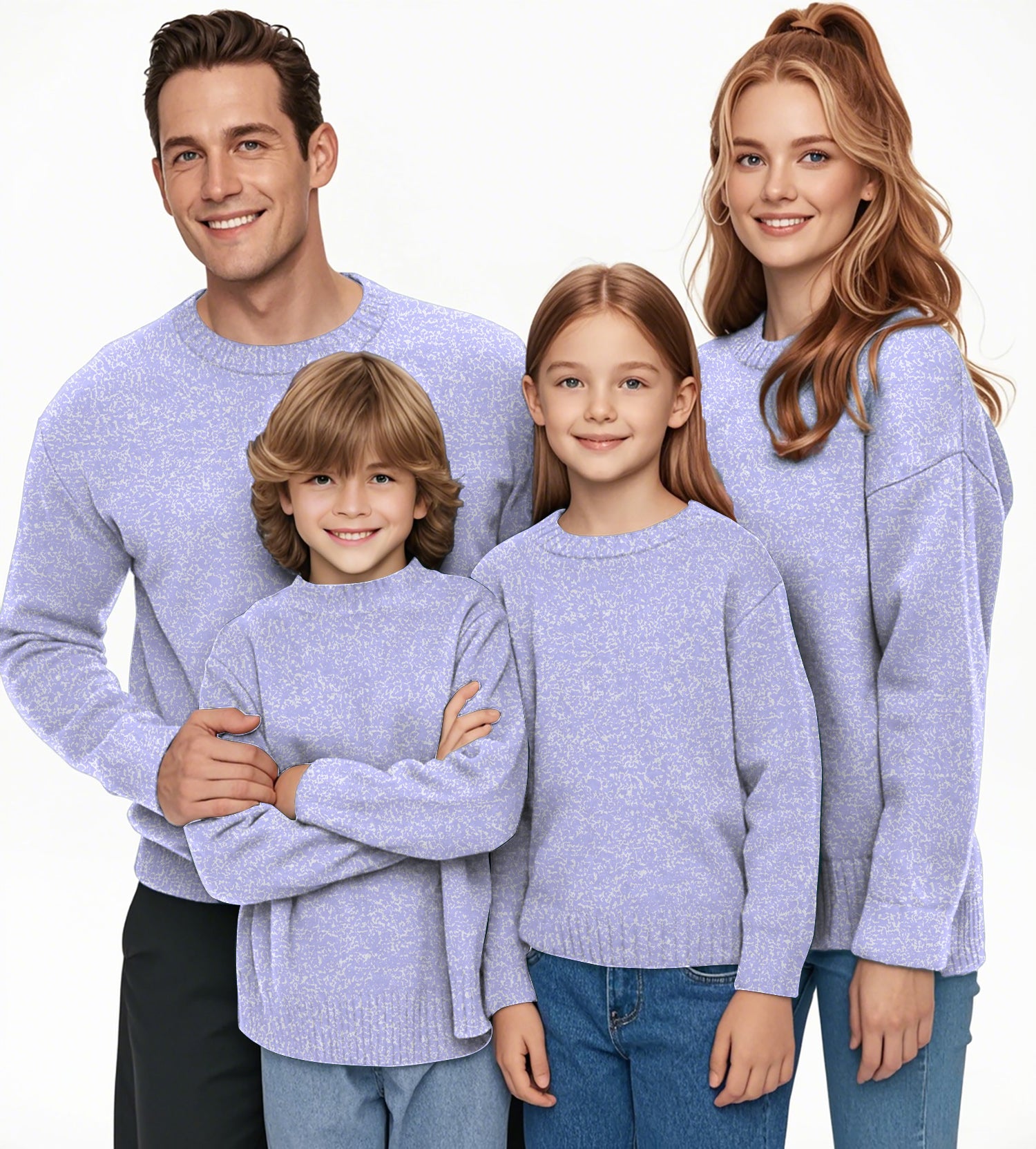 Lavender Links Crewneck Pullover Ugly Sweater Men Women boy girl family