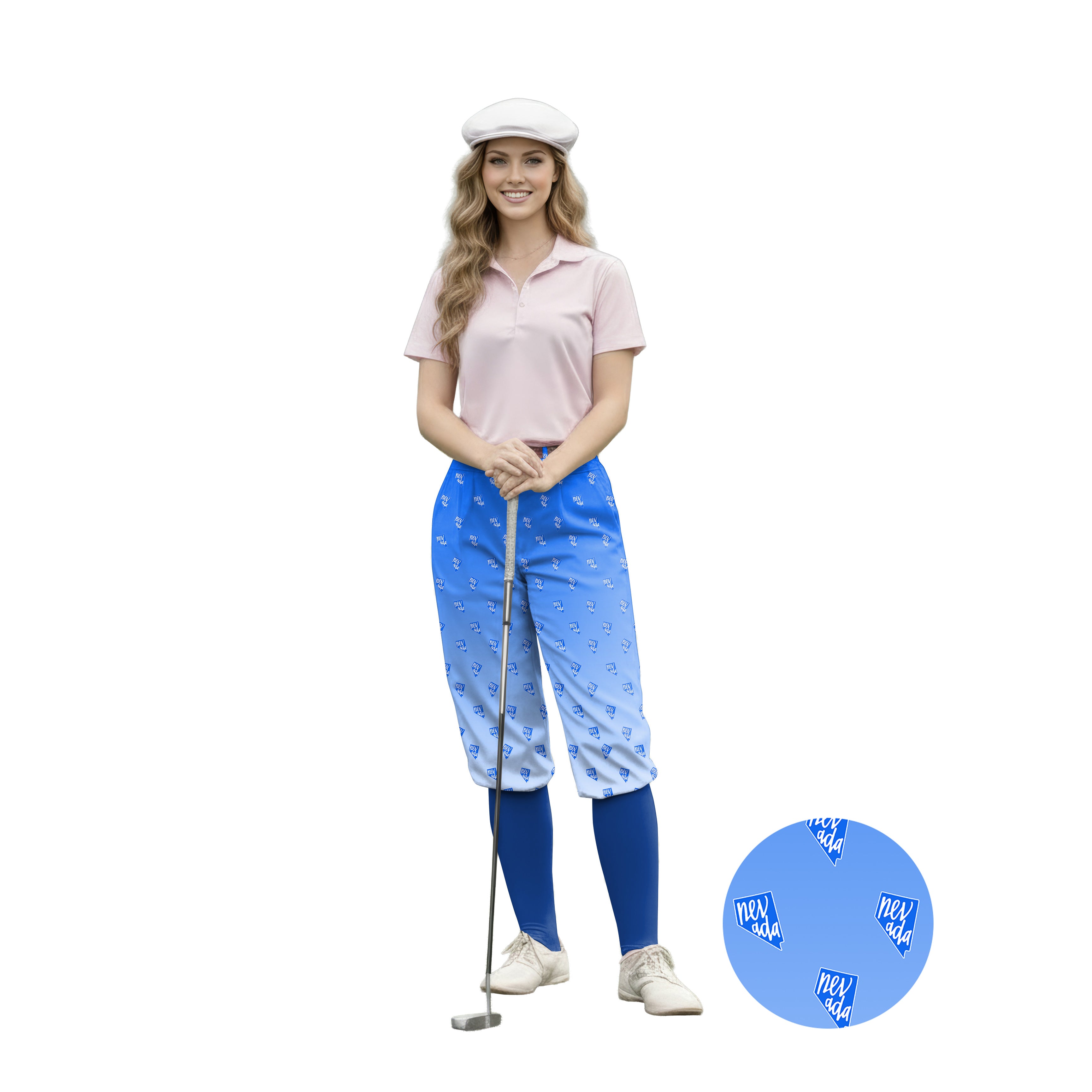 Personalize And Add To Cart Blue Nevada Womens Golf Knickers Pants