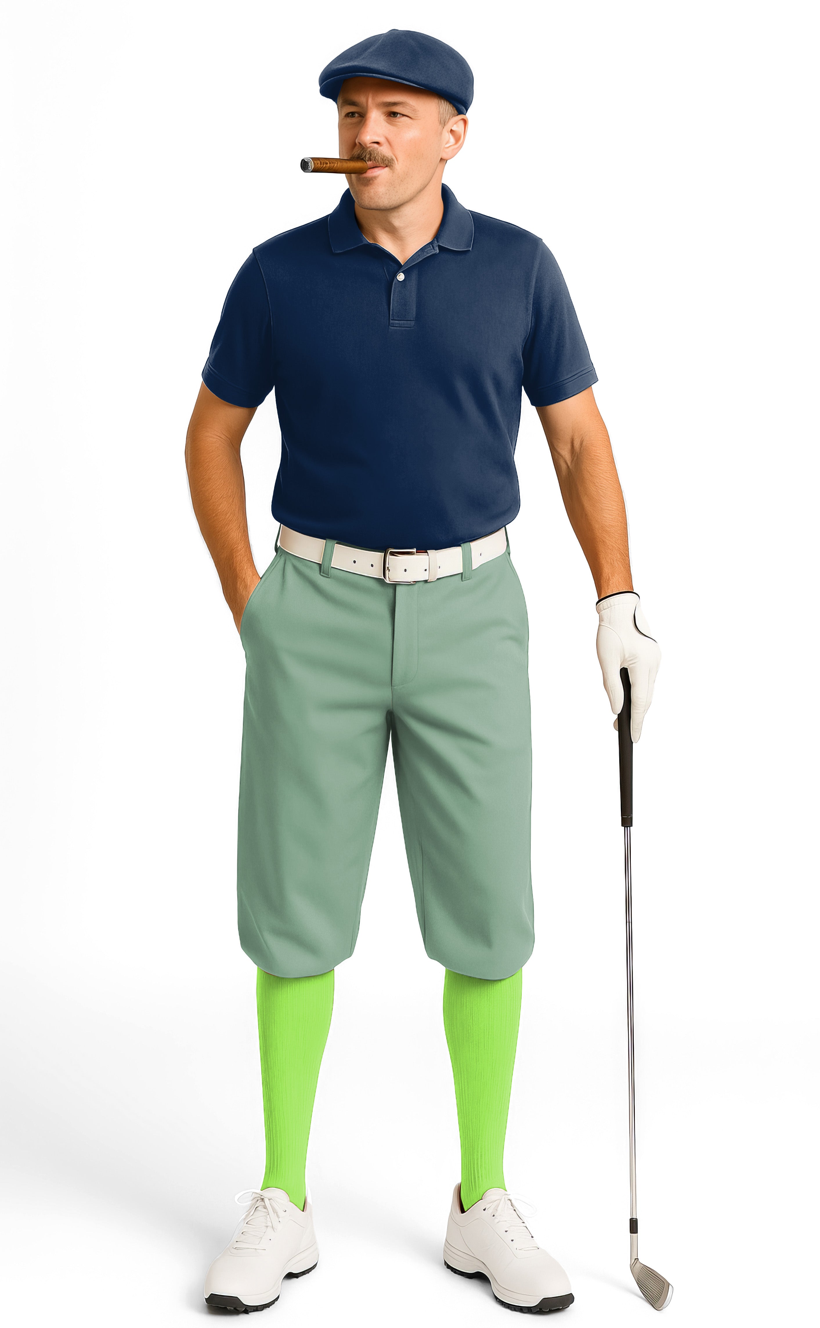pure sage-Men's Golf Knickers Pants