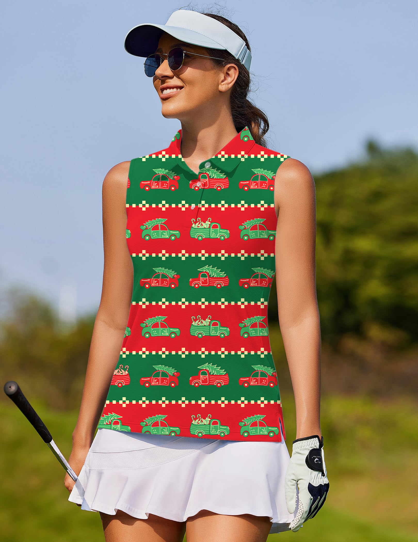 Truck Christmas Gift Women's golf Sleeveless shirt