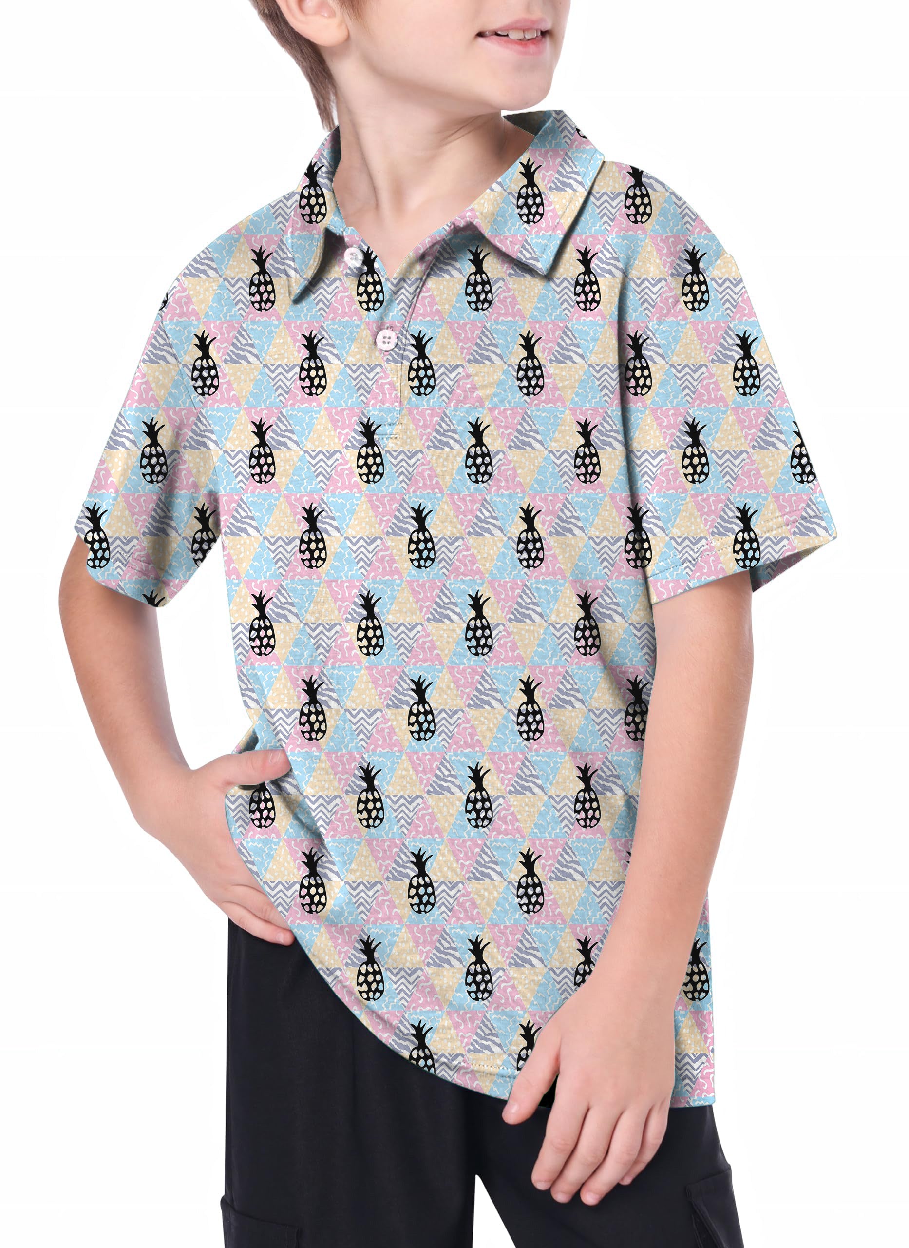 Youth Pineapple Paradise Golf Polo