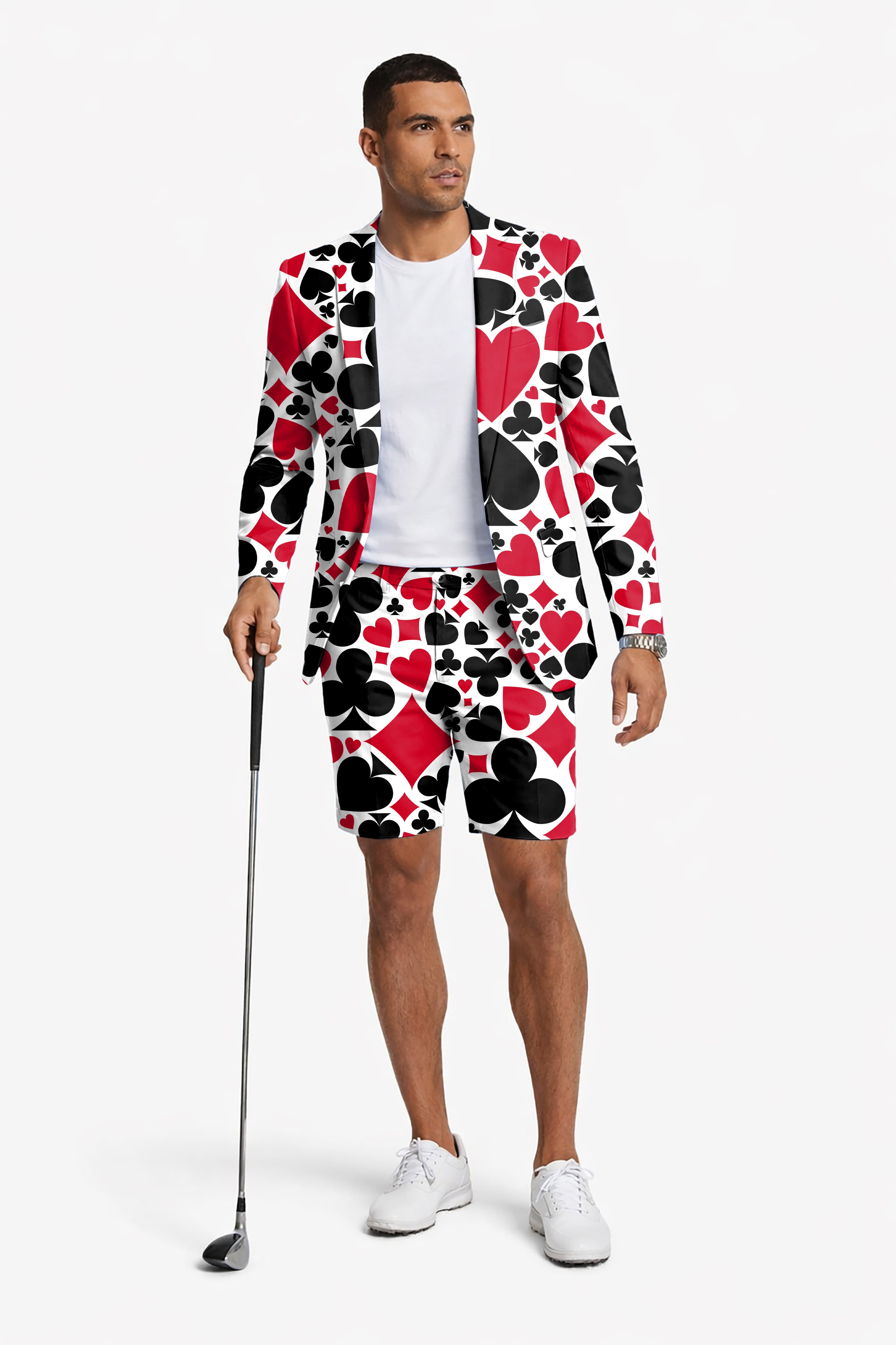 Poker Candy House Men's Party Costumes-Theme Party 2pcs Suit set-Blazer Shorts