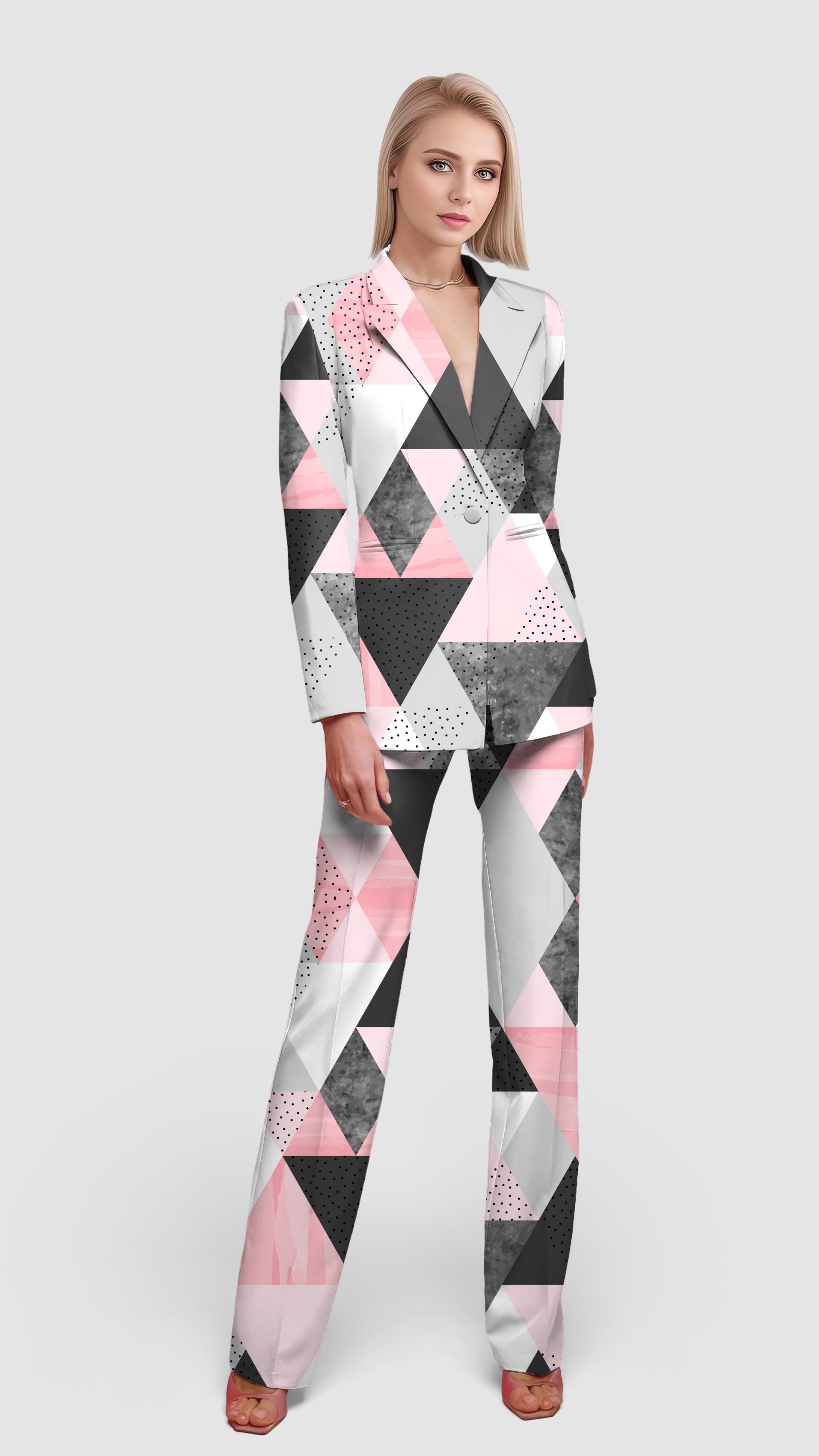 On Par-Women's Blazer Casual Work Office Blazer Suit set