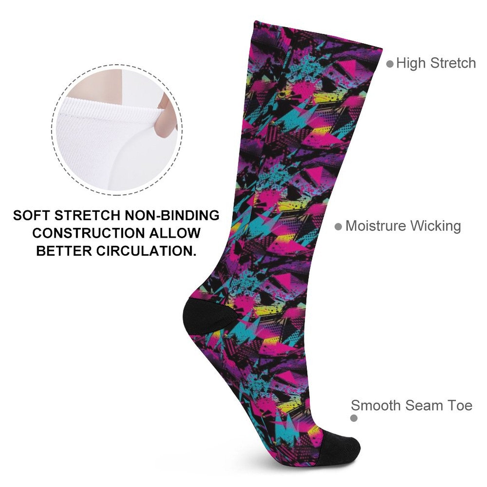 Retro er Prined socks Gifts for Men Women