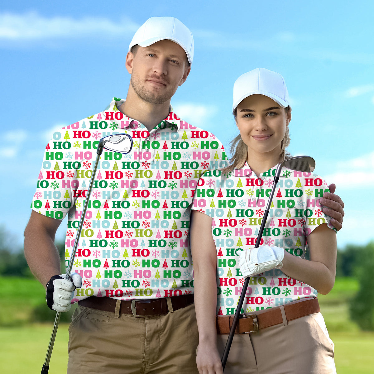 Couple Christmas HO set Golf Championship Trophy tournament
