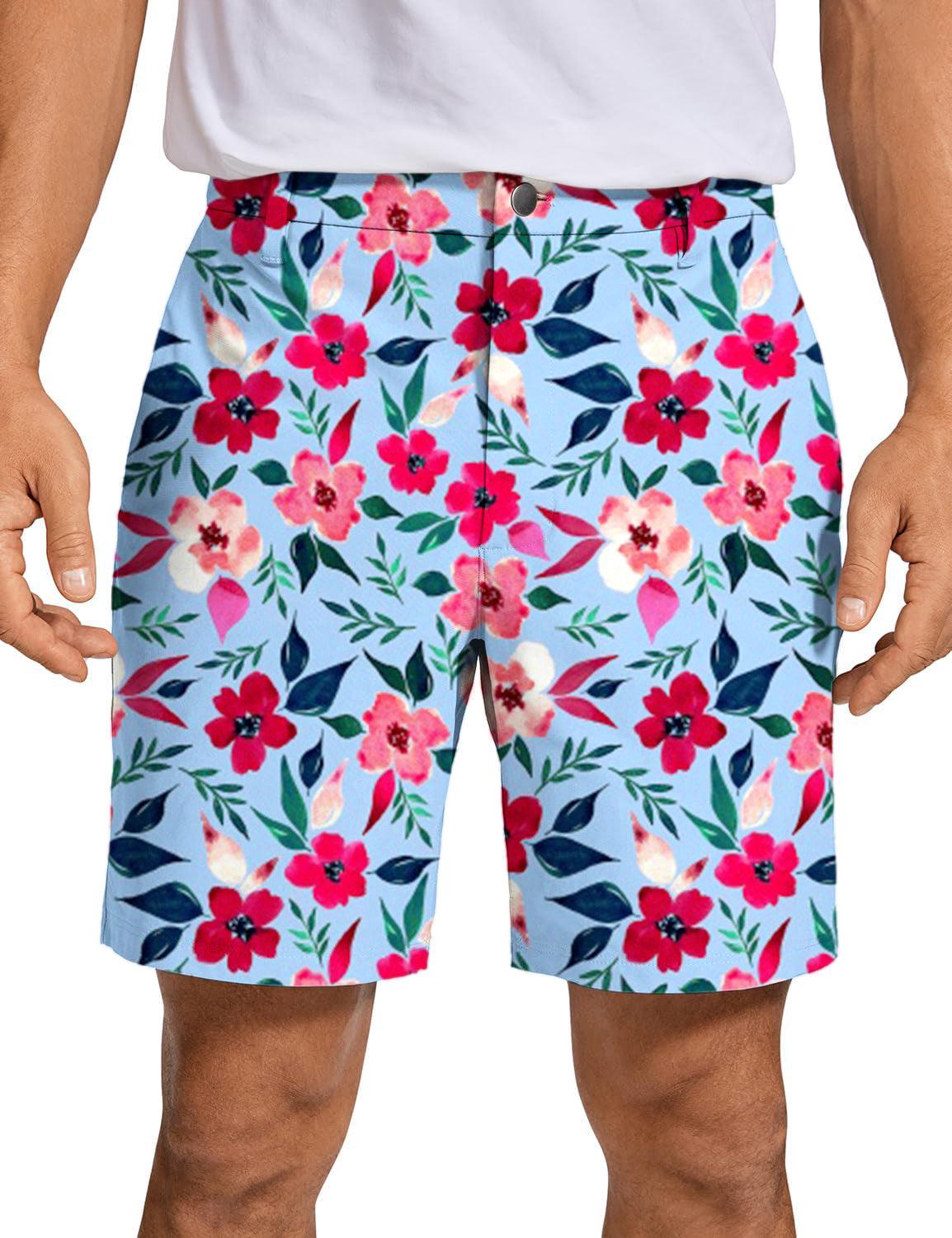 Men Tropical flowers Golf Shorts