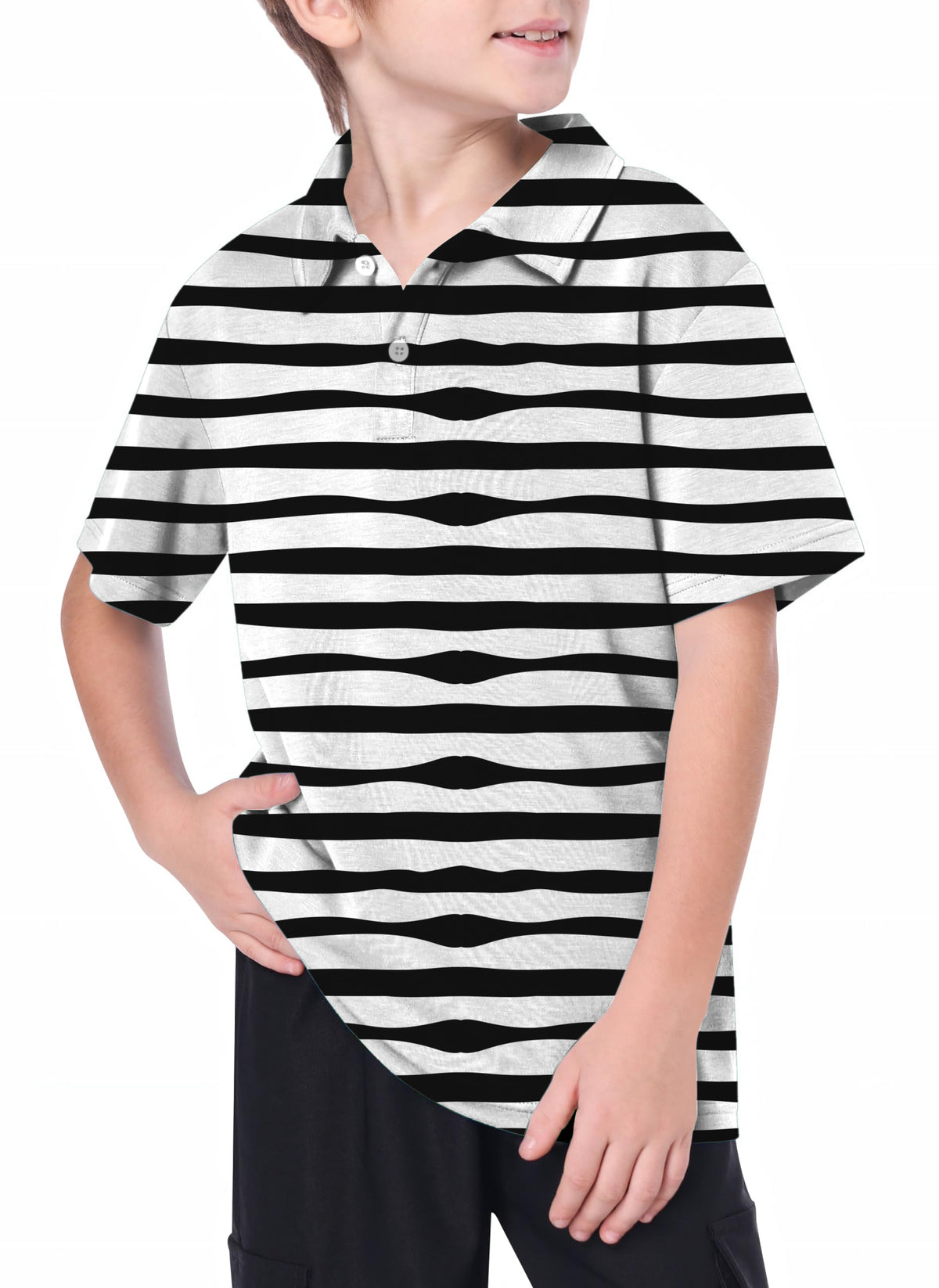 Youth Zebra stripes Golf Polo