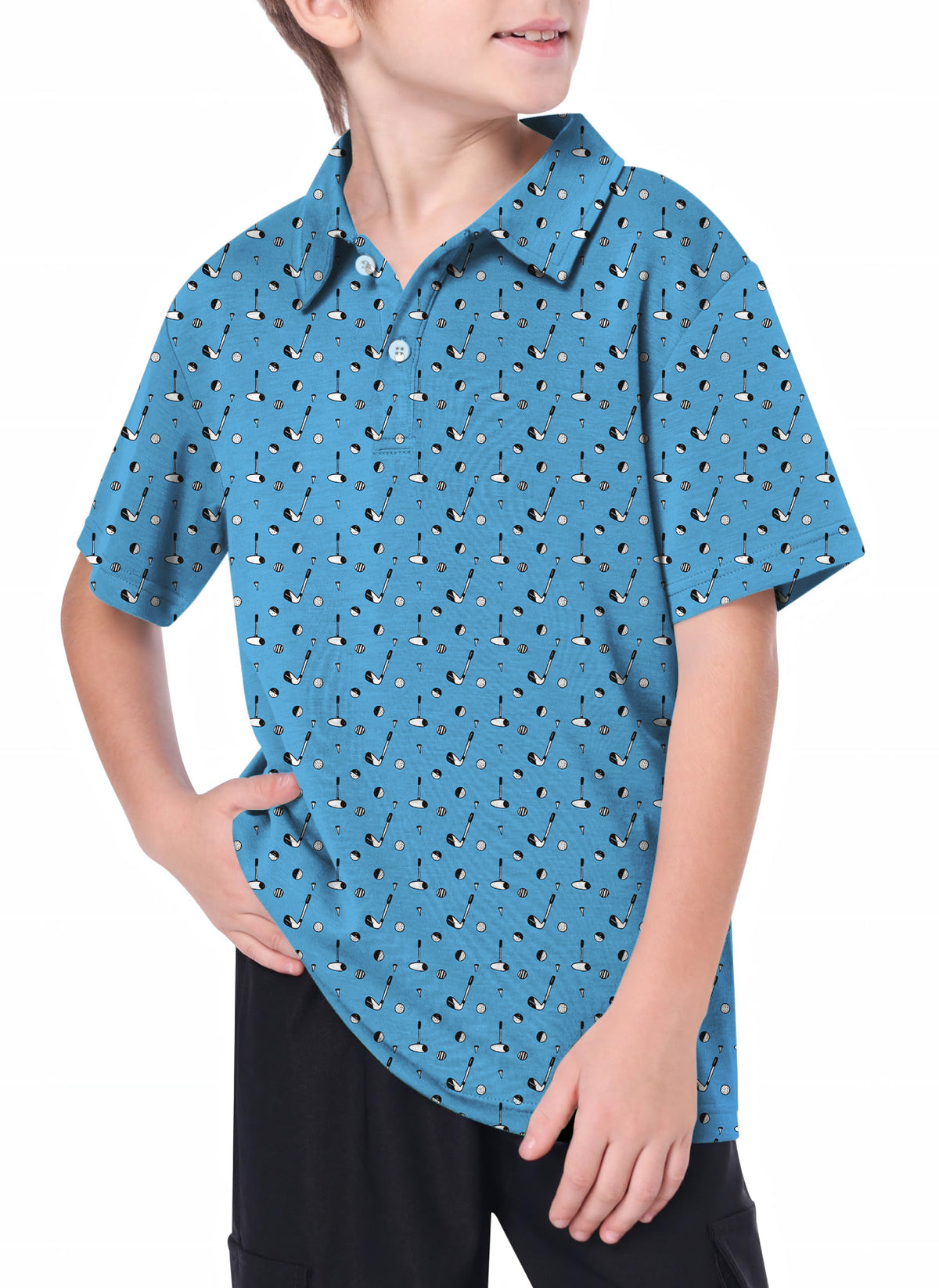 Youth Sky-blue golf life Golf Polo