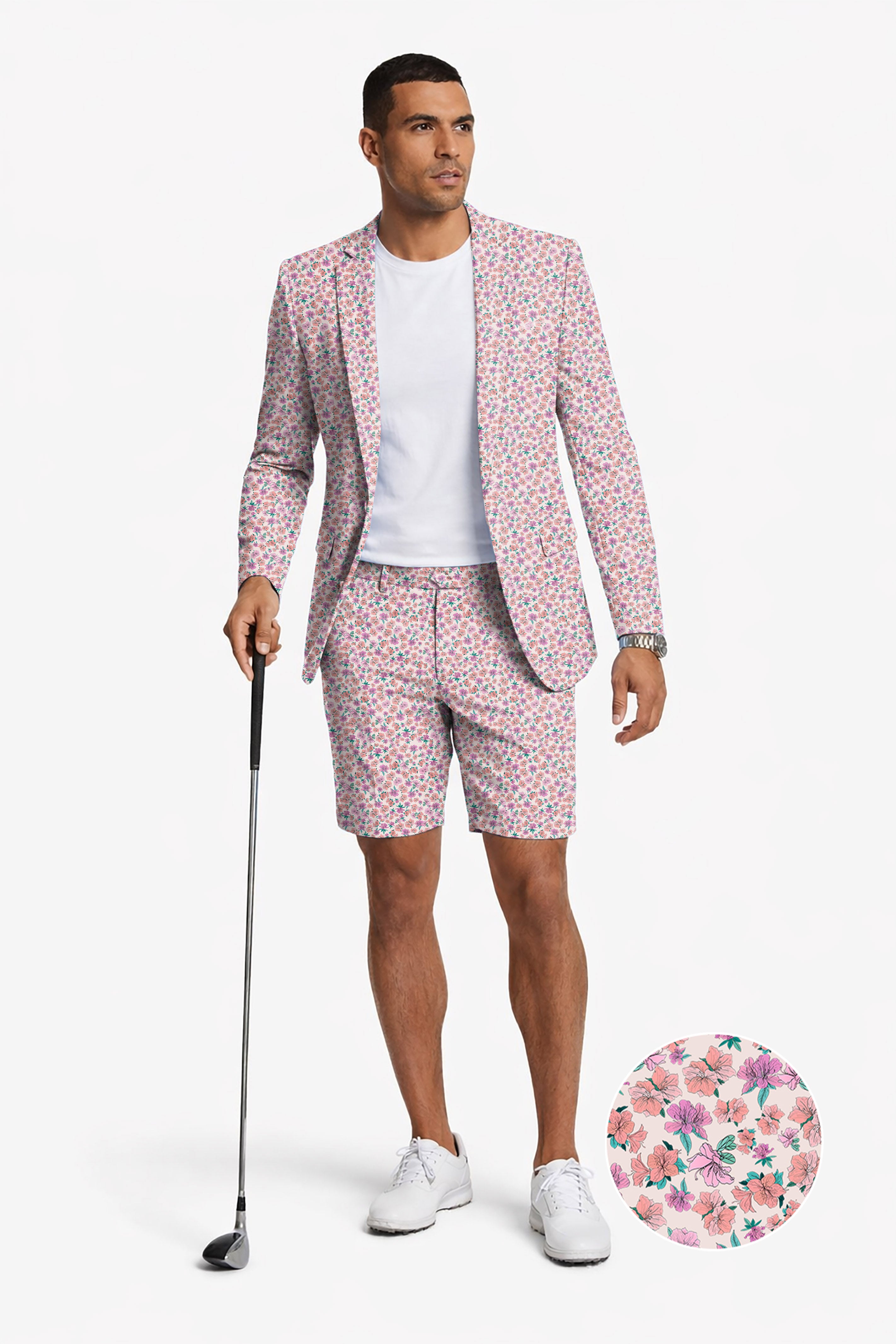 Flower World Men's Party Costumes-Theme Party 2pcs Suit set-Blazer Shorts
