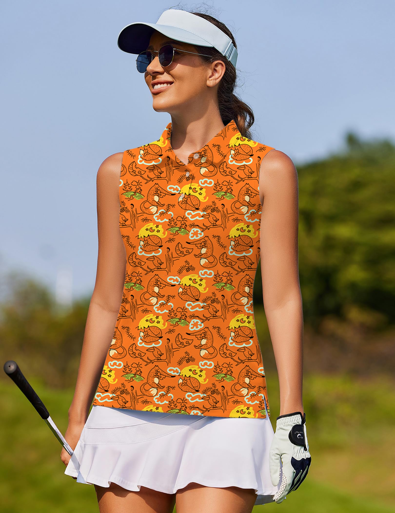 Lazy fox Women's golf Sleeveless shirt