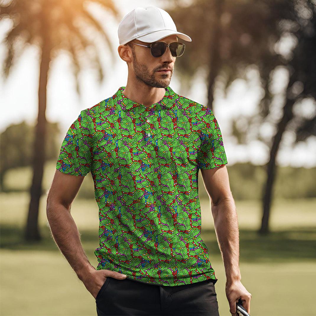 Men's golf polo-TMNT - Mean Green