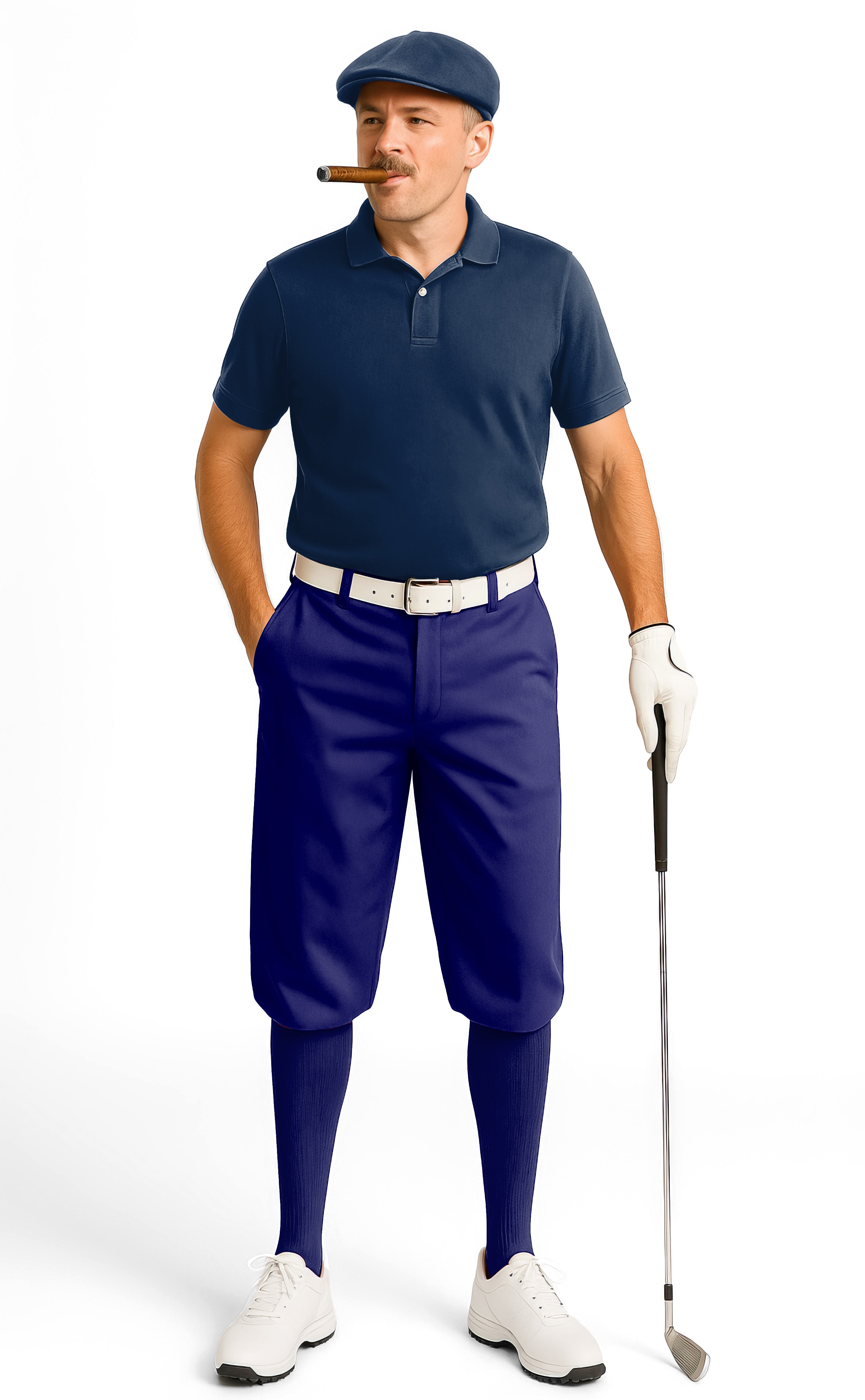 pure navy-Men's Golf Knickers Pants