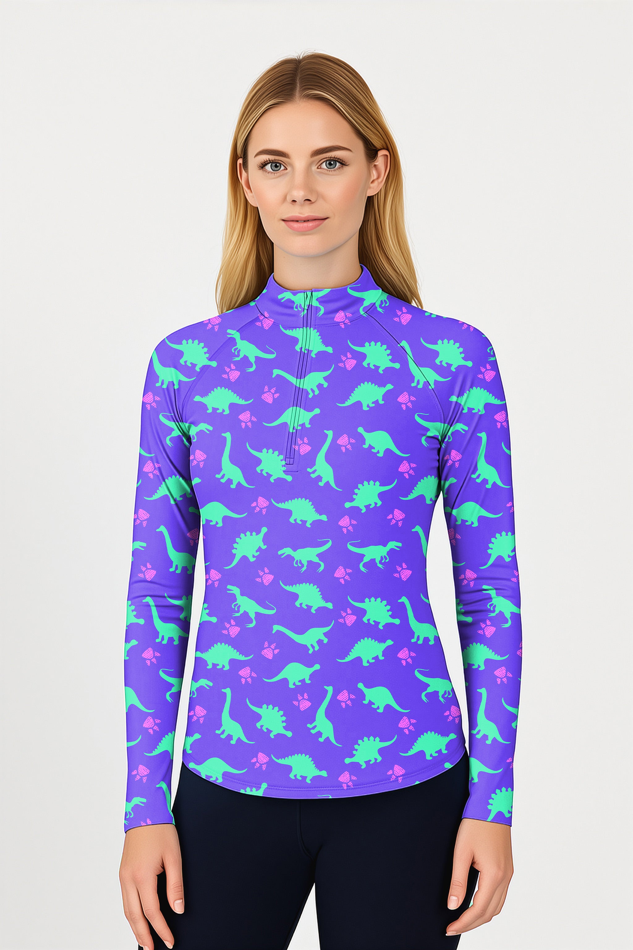 Land Before Time Women's Golf Active 3/4 Zip Top