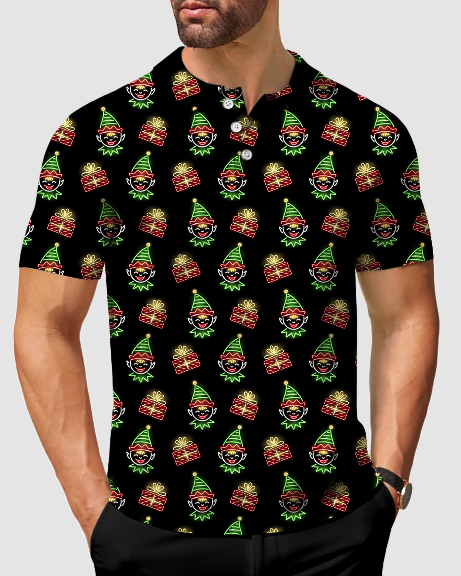 Men's Christmas Joker Golf Polo