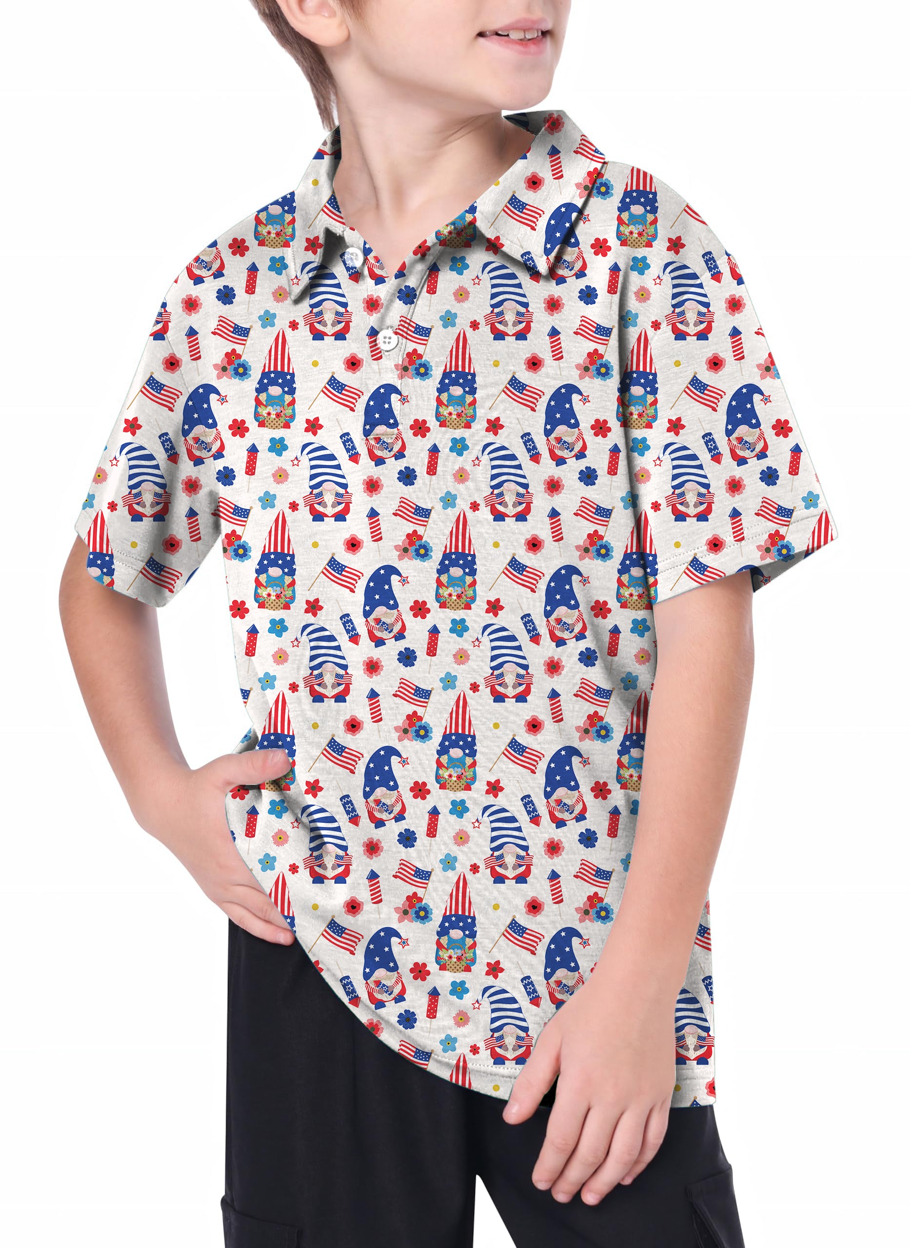 Youth America Christmas Golf Polo