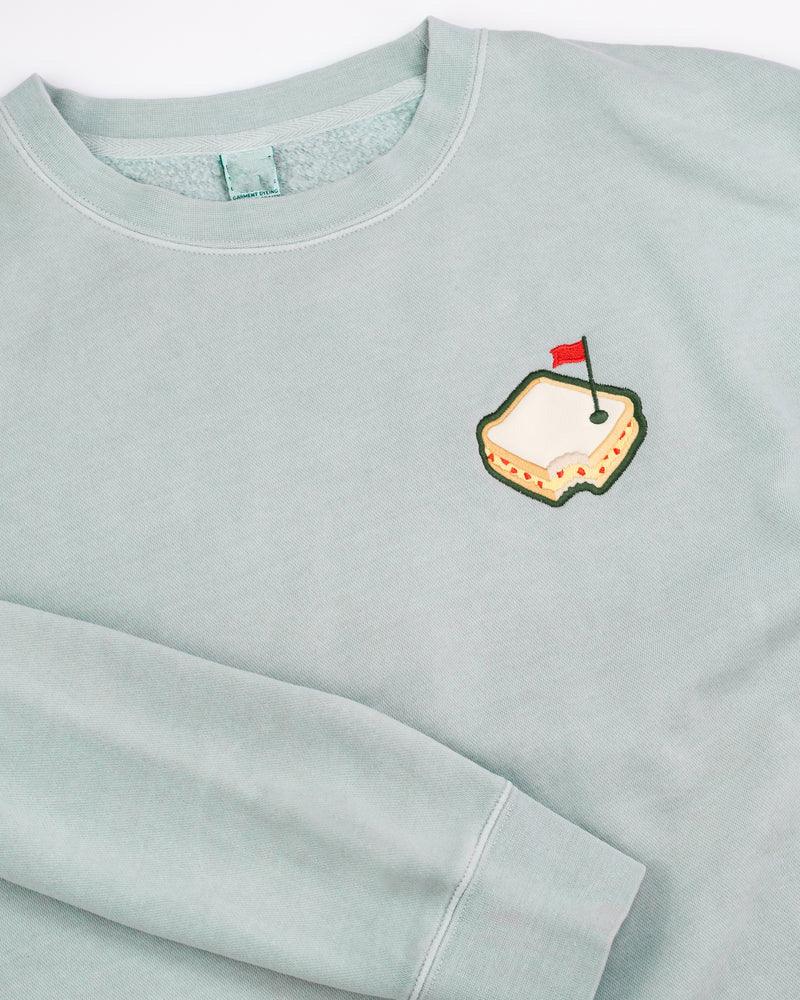 Cheese Sandwich Crew Neck Sandwich Flag Embroidered Round neck sweater outerwear