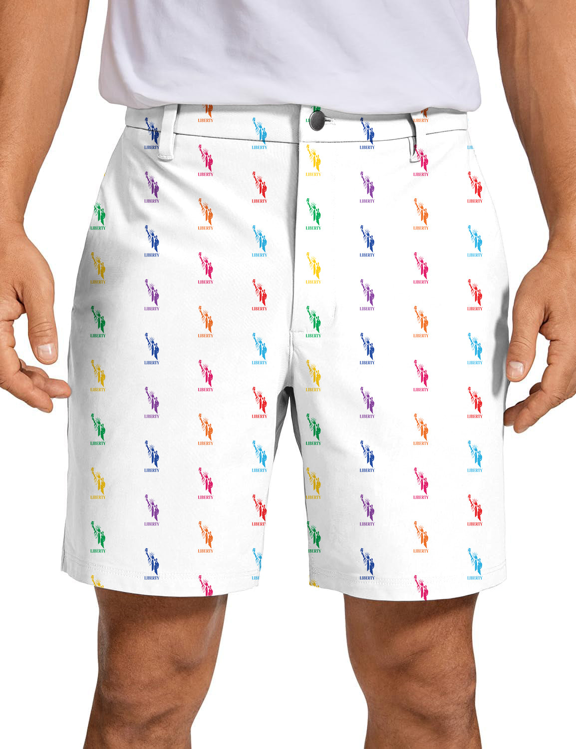 Men American statue of liberty Golf Shorts