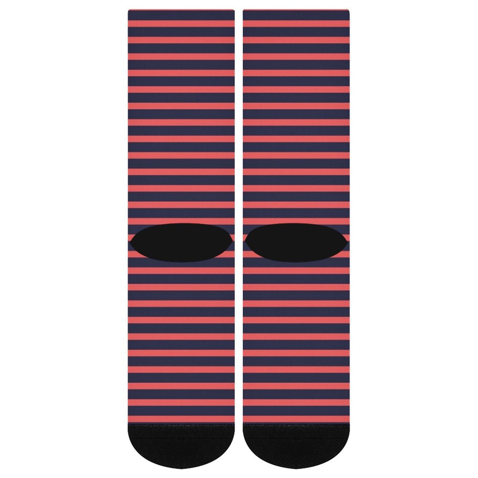 Navy Red Stripes Prined socks Gifts for Men Women