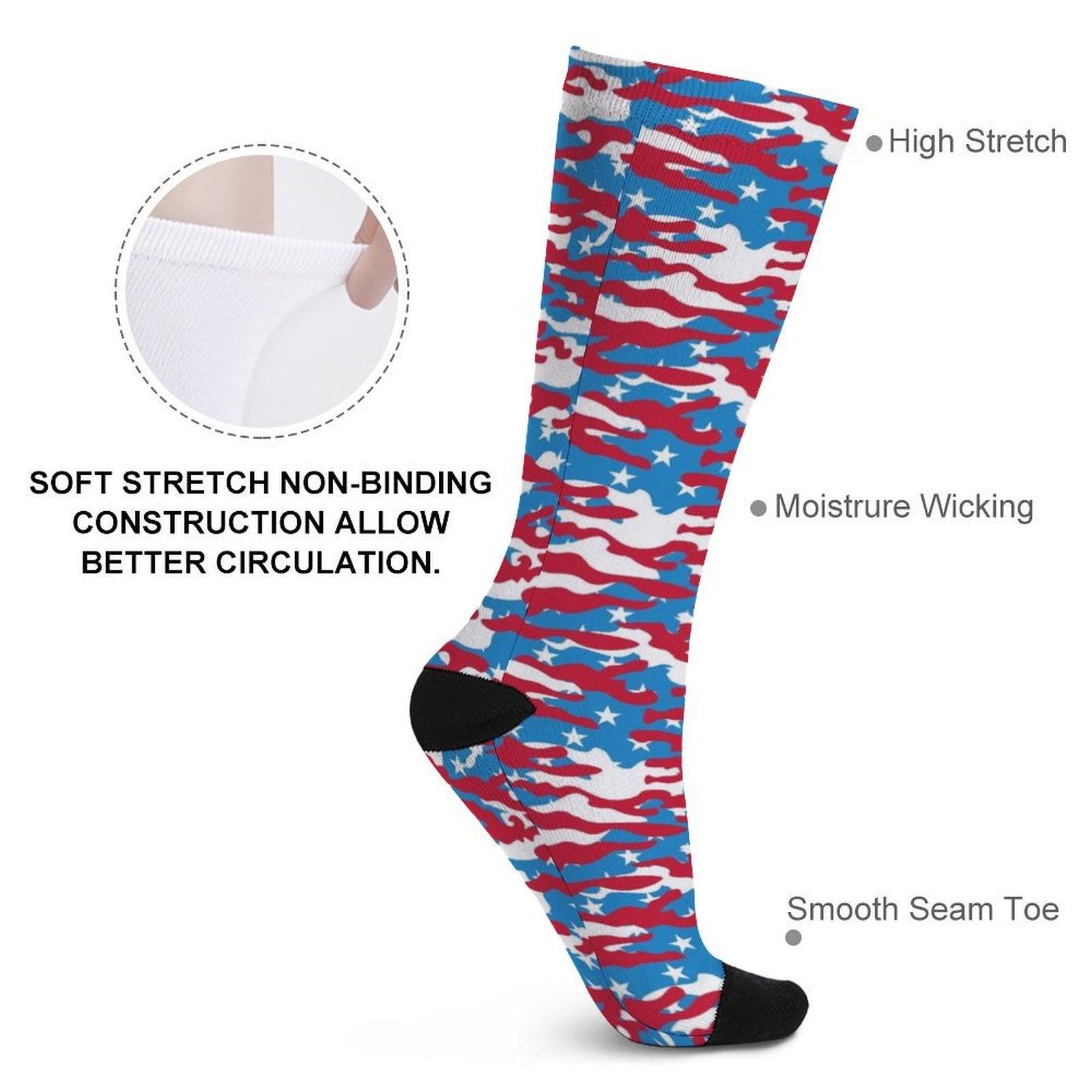 Patriotic Camo Prined Sock Gifts for Men Women
