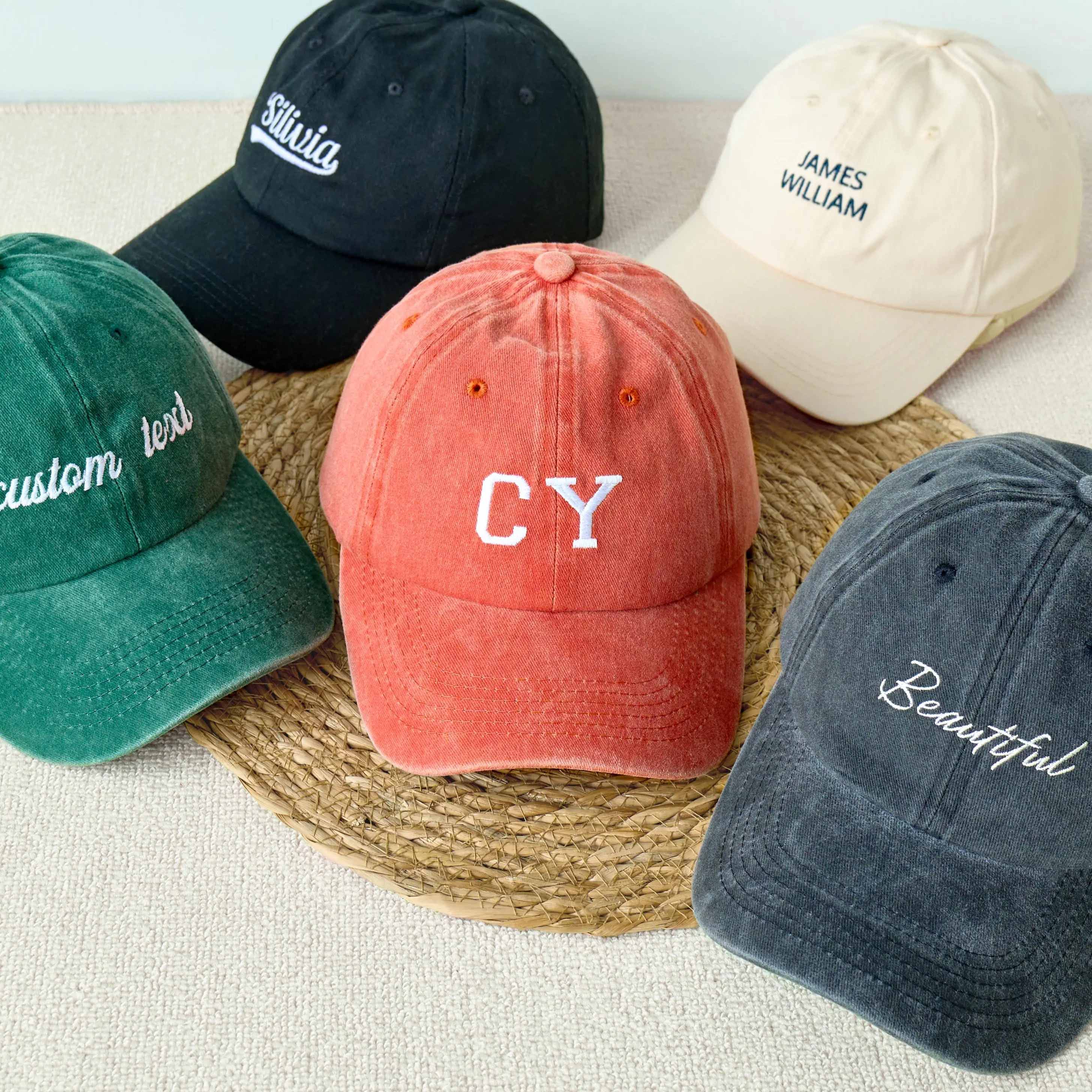 Custom Personalized Embroidered Vintage Name Hats