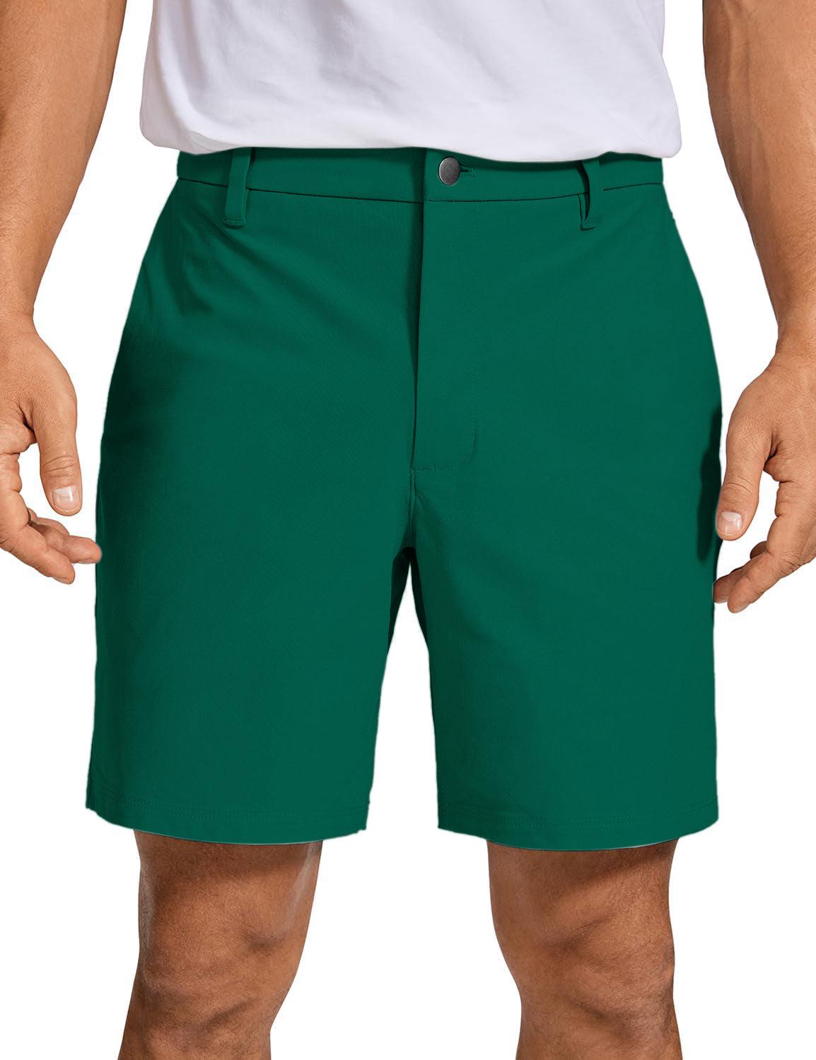 Men Green Golf Shorts