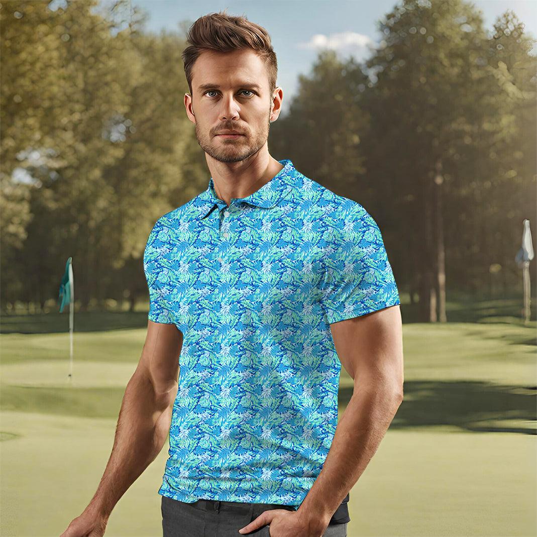 Men's Palm leaves golf polo