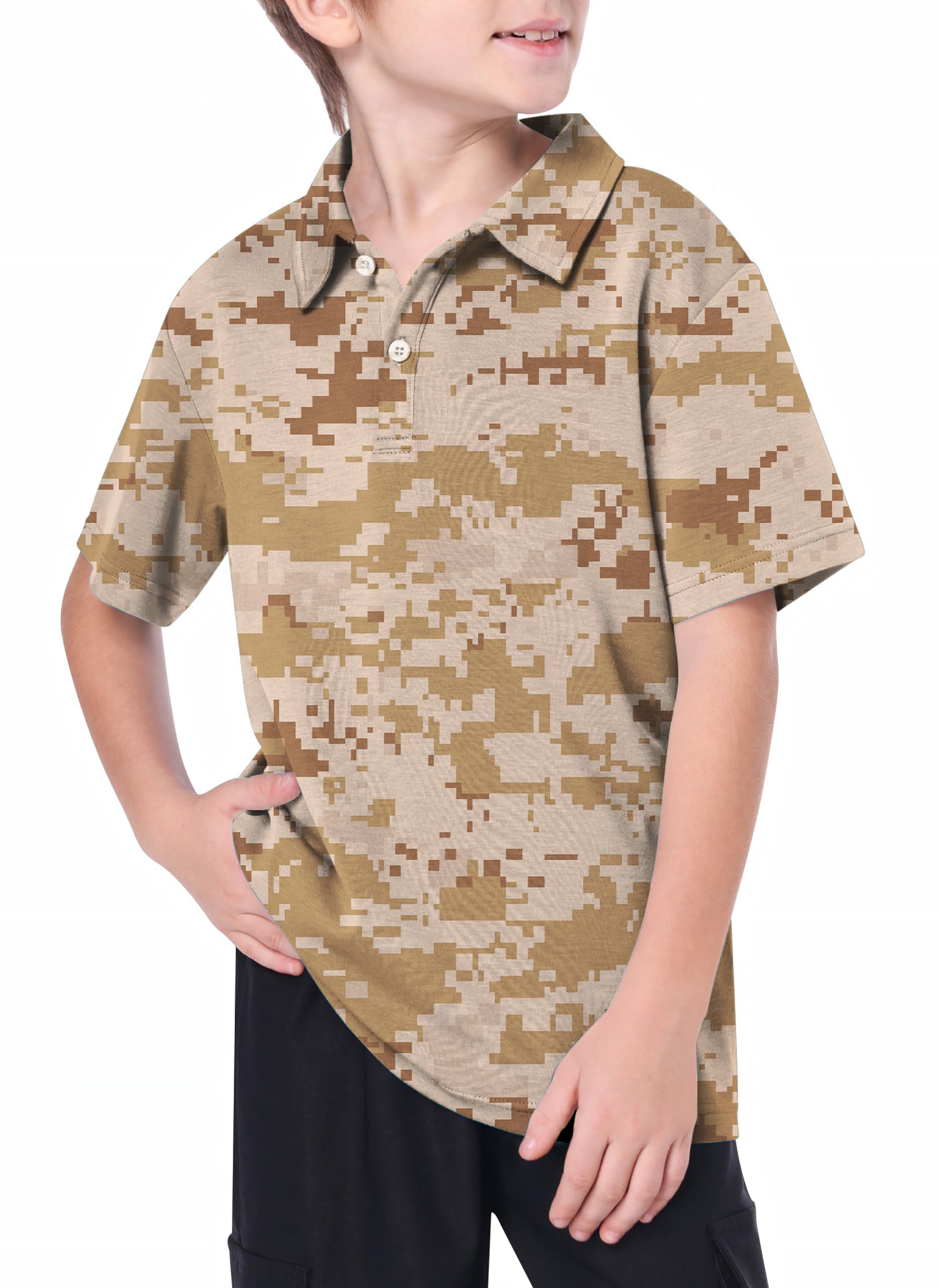 Youth Desert Camo Golf Polo