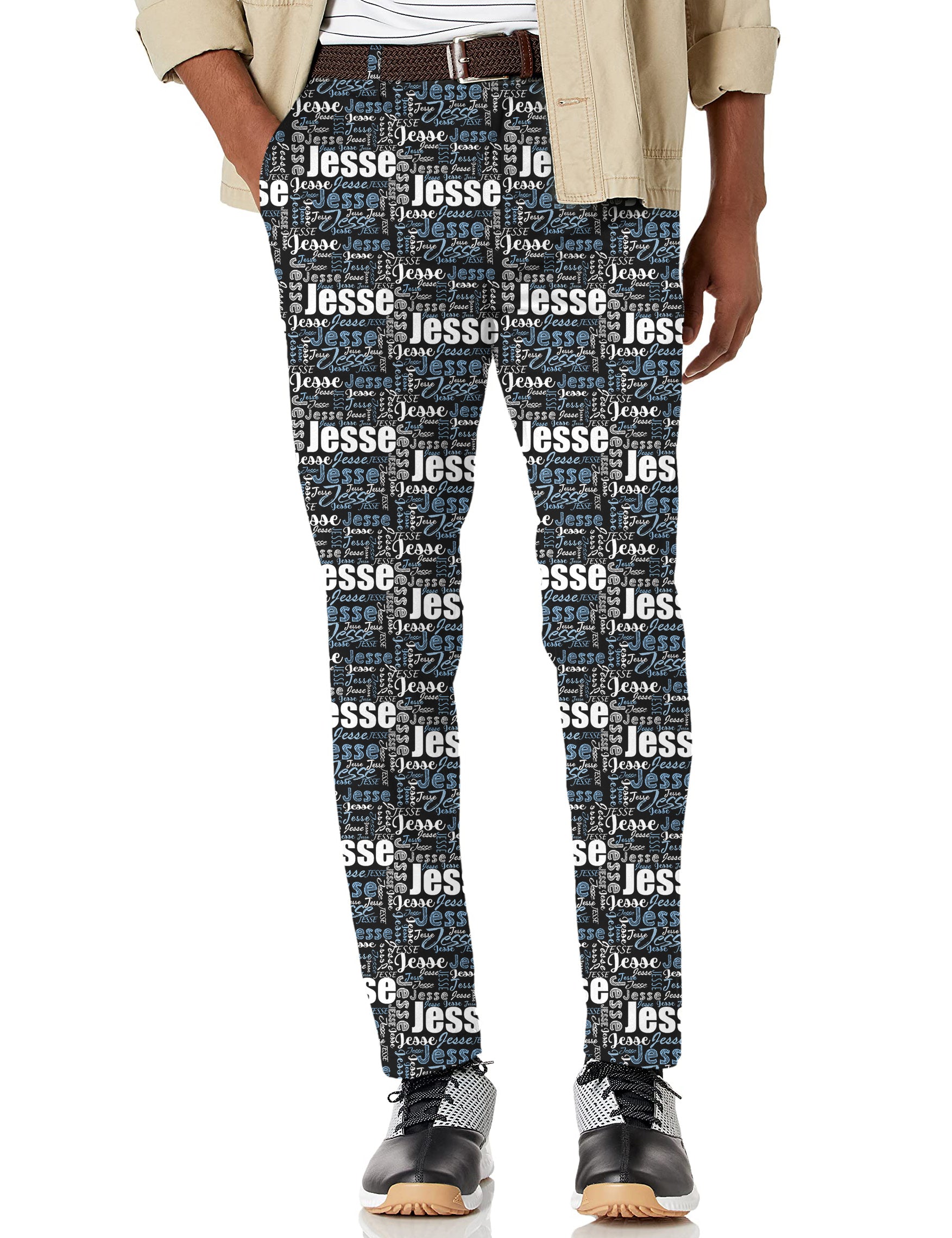 Men's Custom name blackStretch Golf Pants