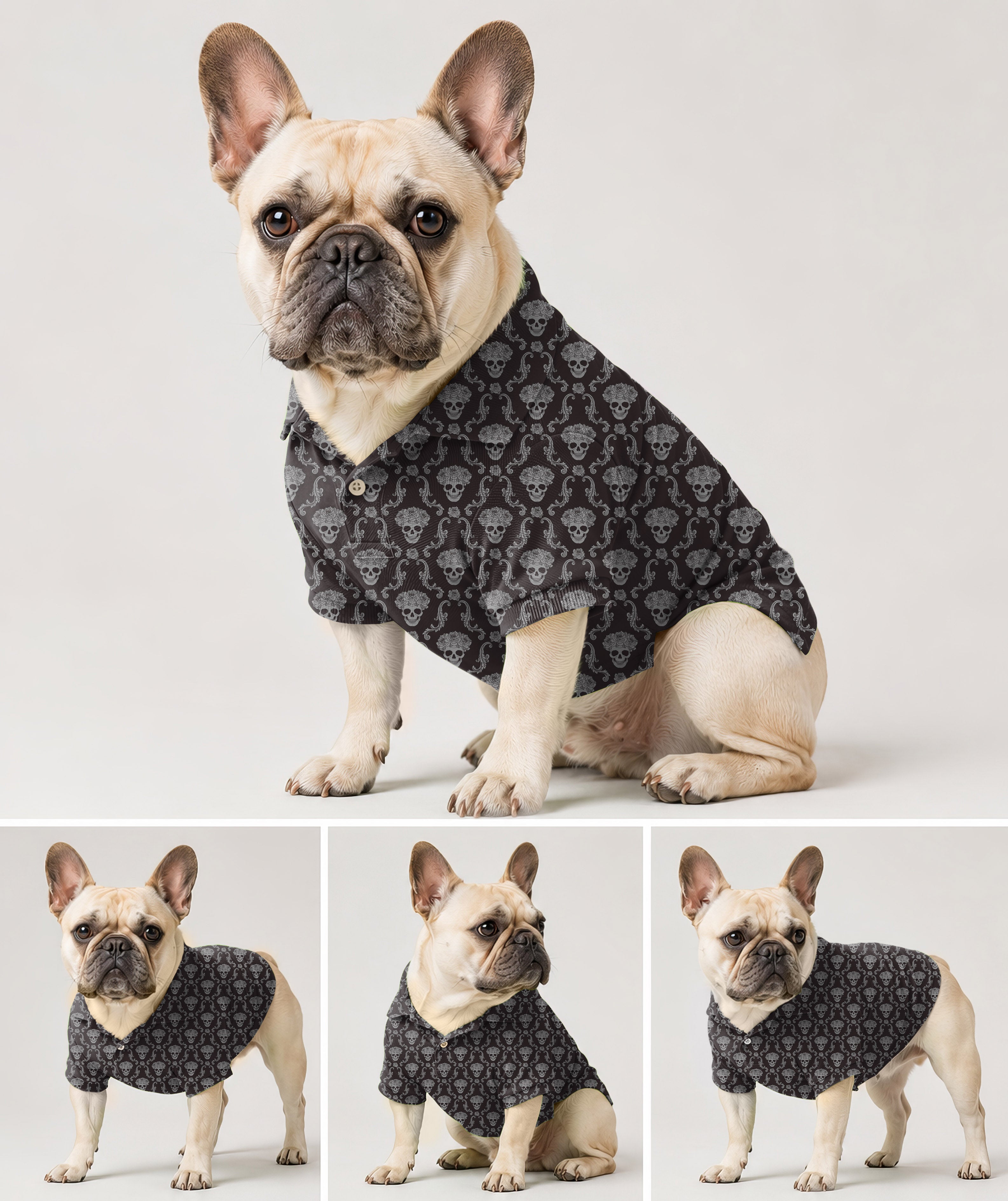 Dog's Halloween Classic Skull Golf Polo