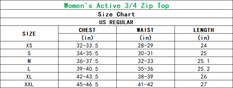 Yellow Duck  Women's Golf Active 3/4 Zip Top