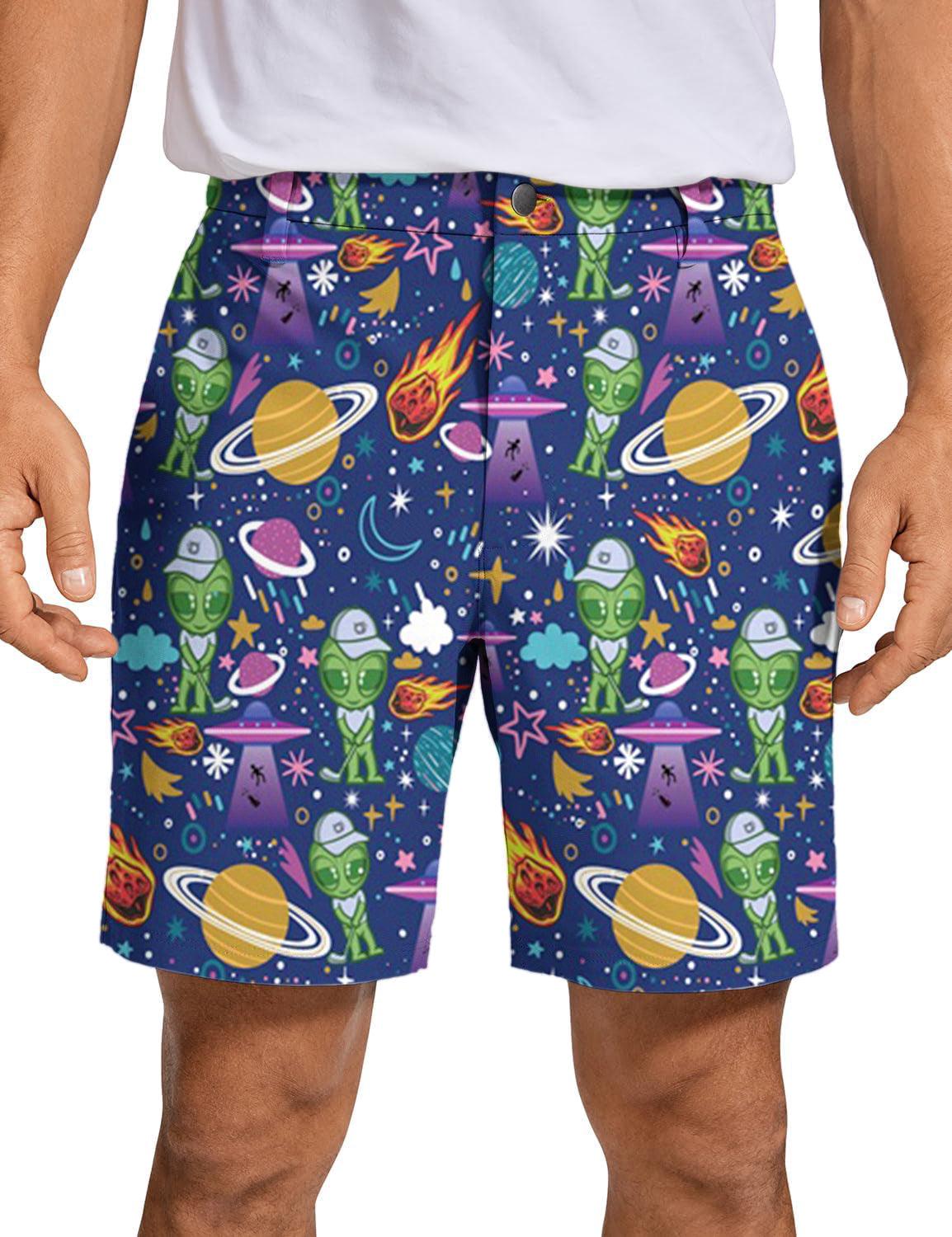 Men Alien Army Golf Shorts