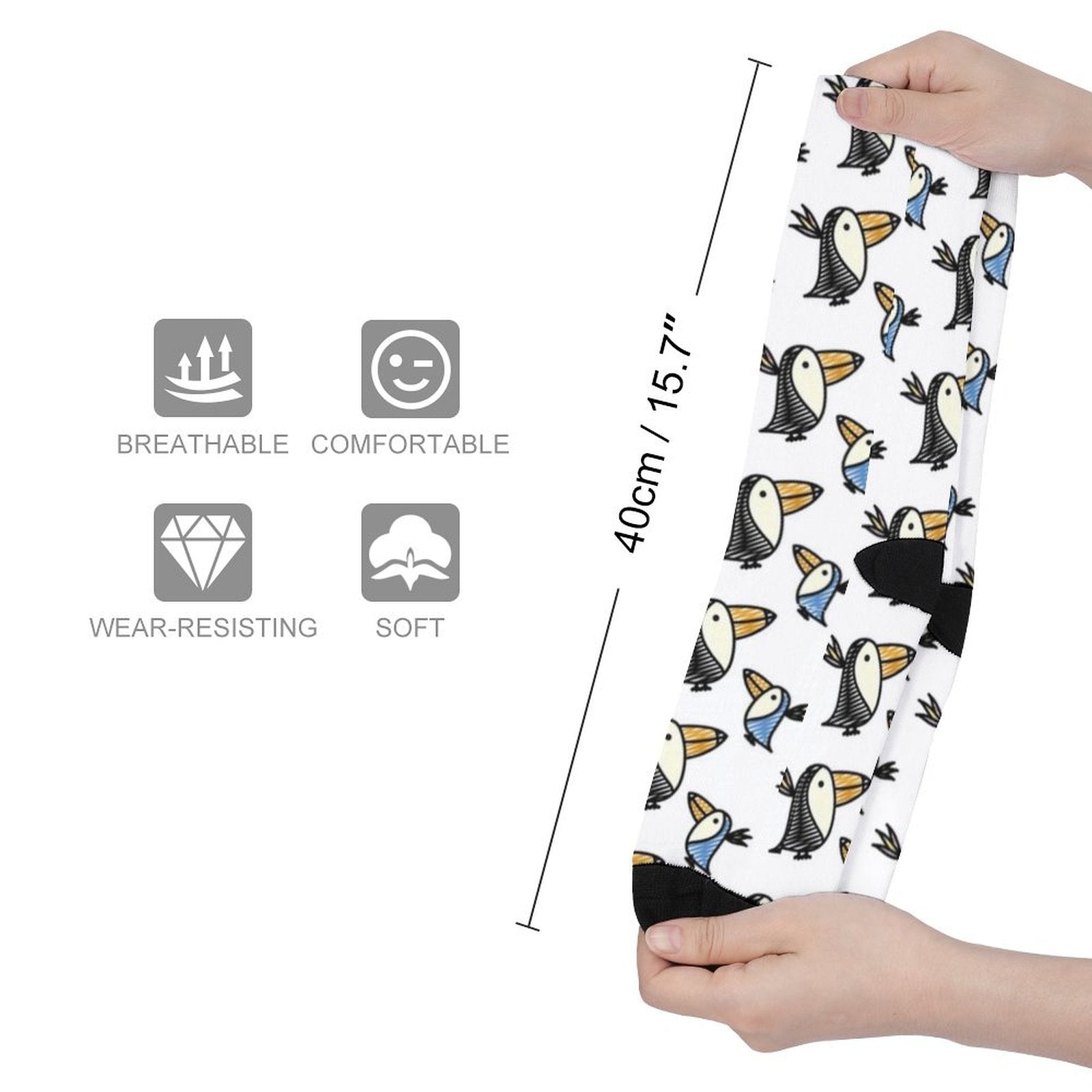 Talking Toucan Prined socks Gifts for Men Women