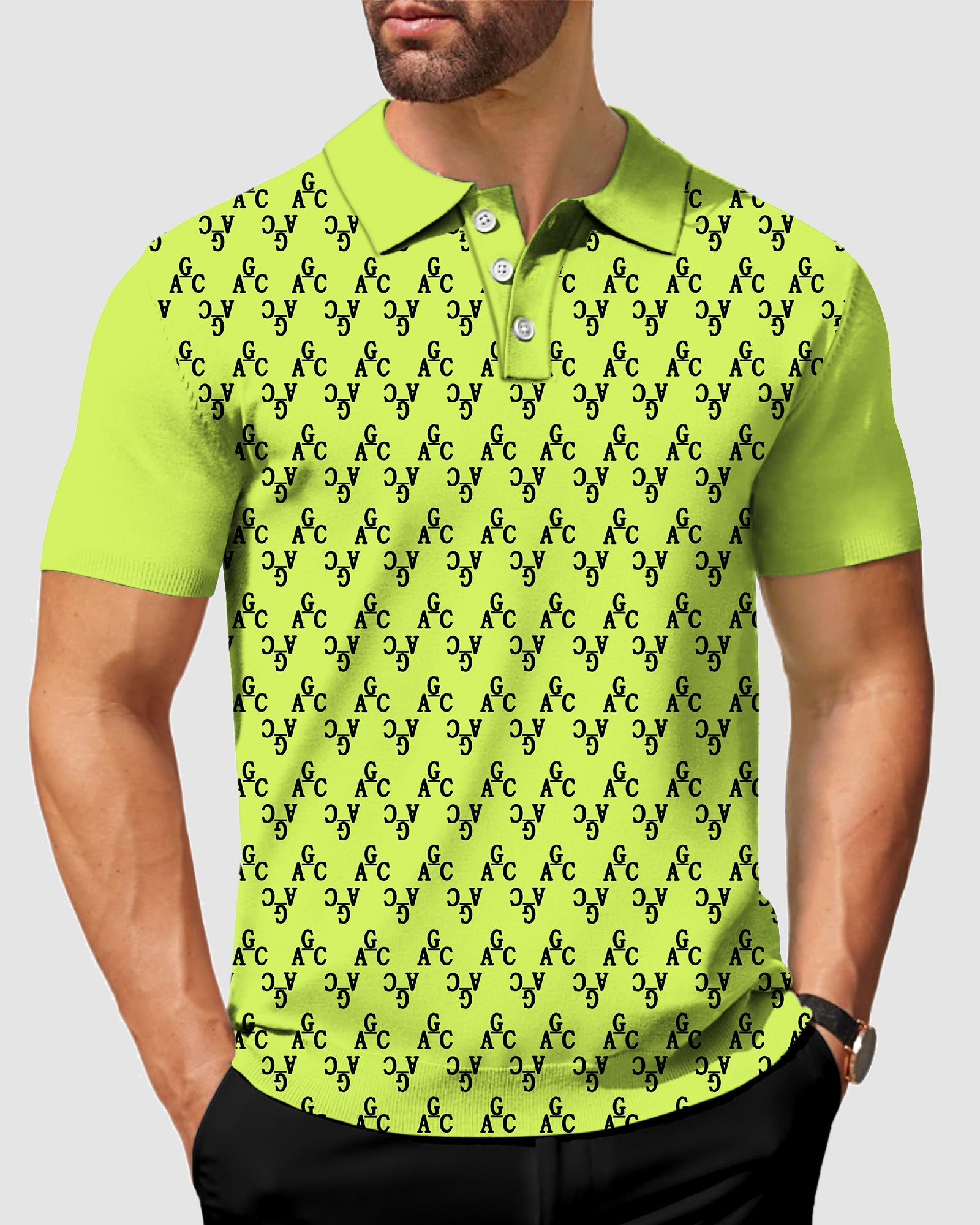 Men's AGC letter golf polo