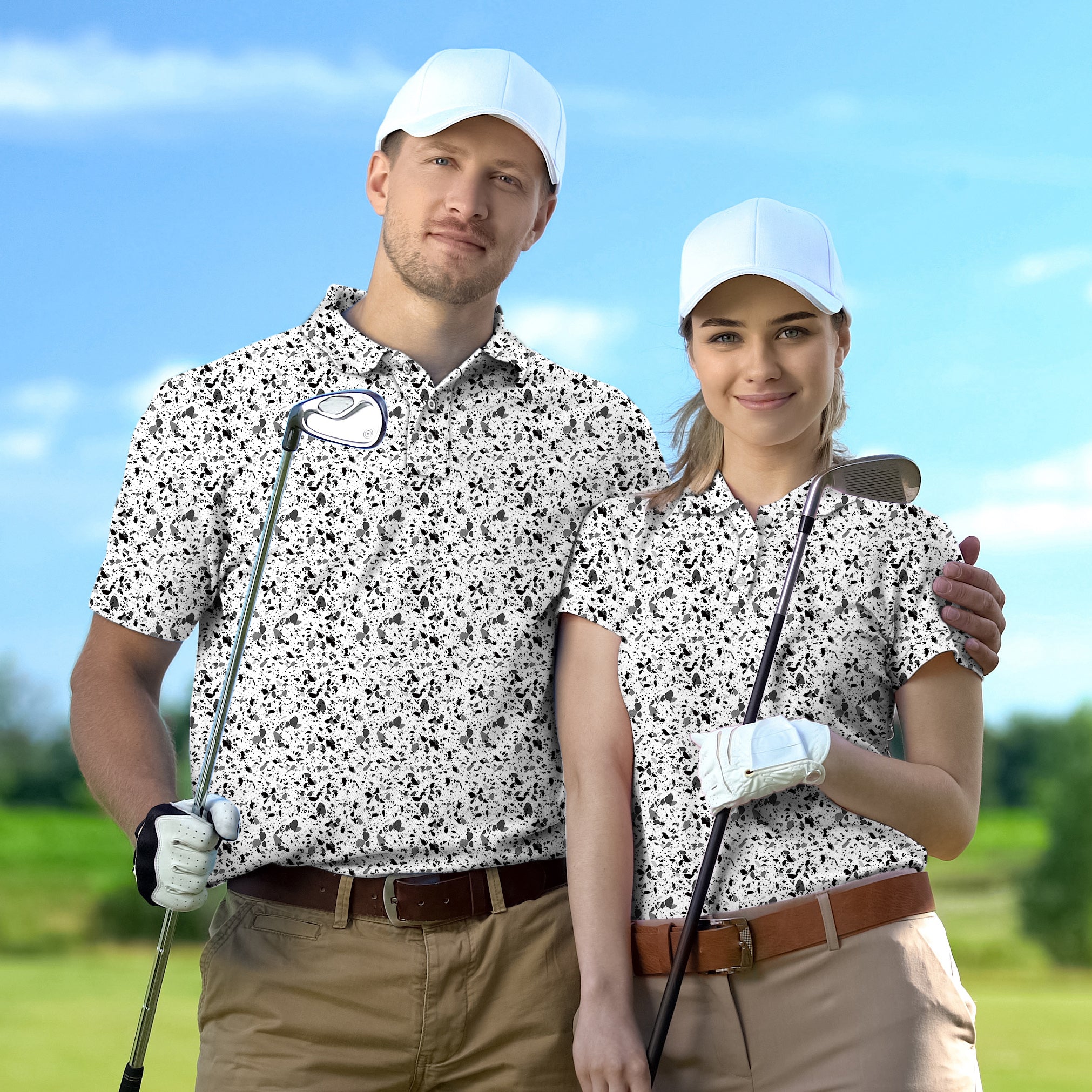 Golf Polo Couple Family set Terrazzo tournament