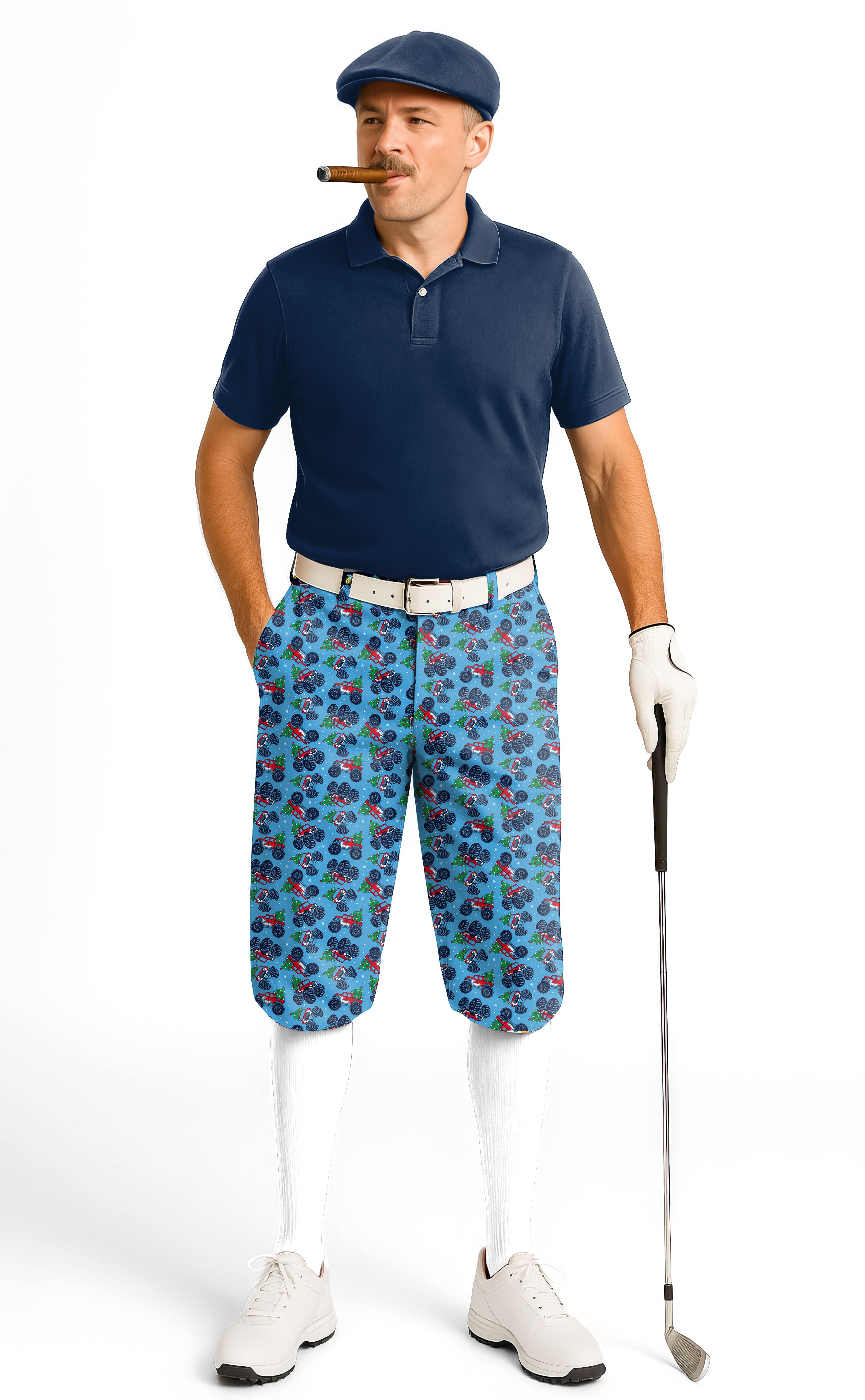 Christmas truck Men's Golf Knickers Pants