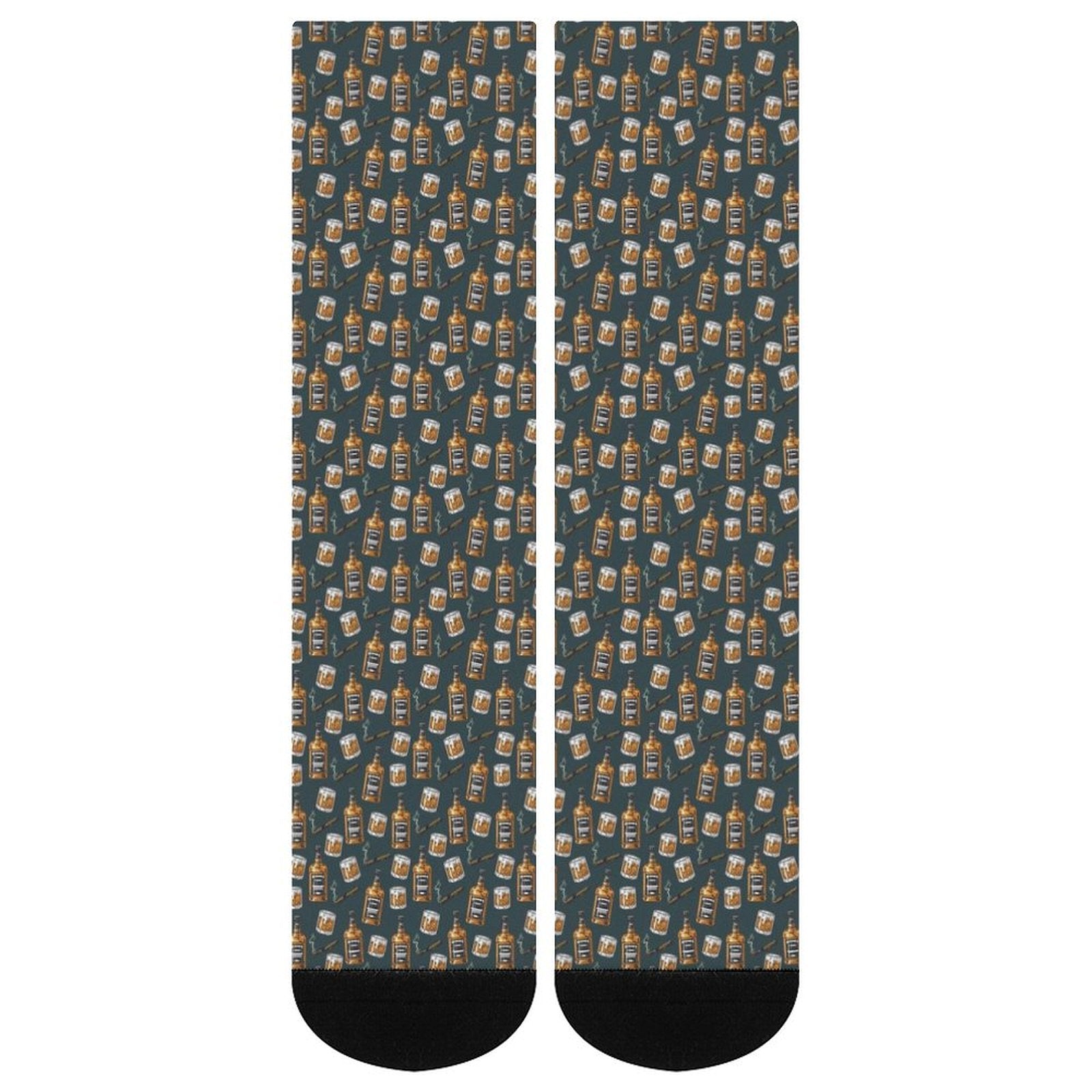WHISKEY CIGARS Prined socks Gifts for Men Women
