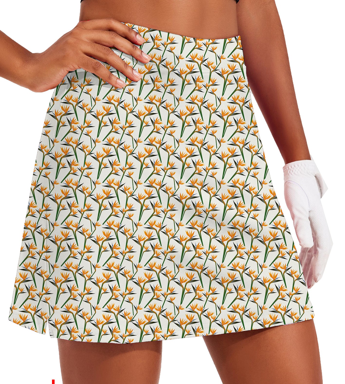 Women's Youth Birds of Paradise Golf Skirts Inner Shorts Pocket