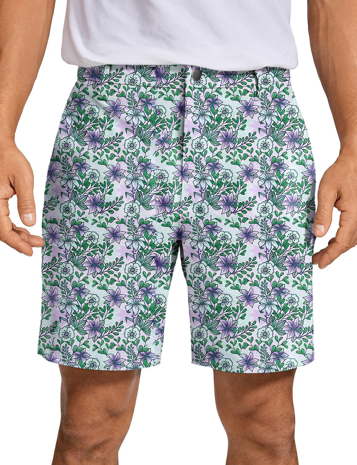 Men's Purple flowers Golf Shorts