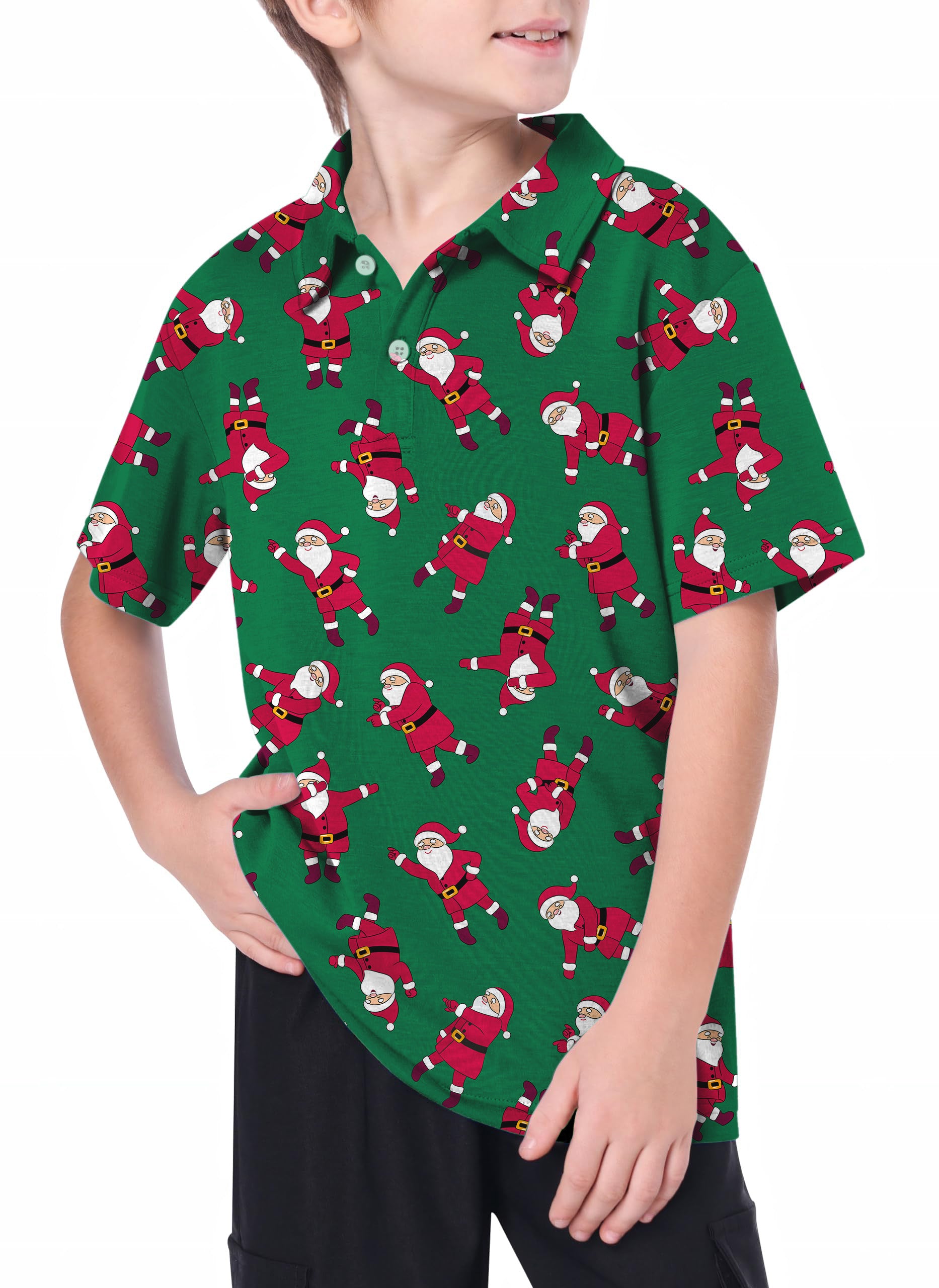 Youth Christmas Santa Golf Polo