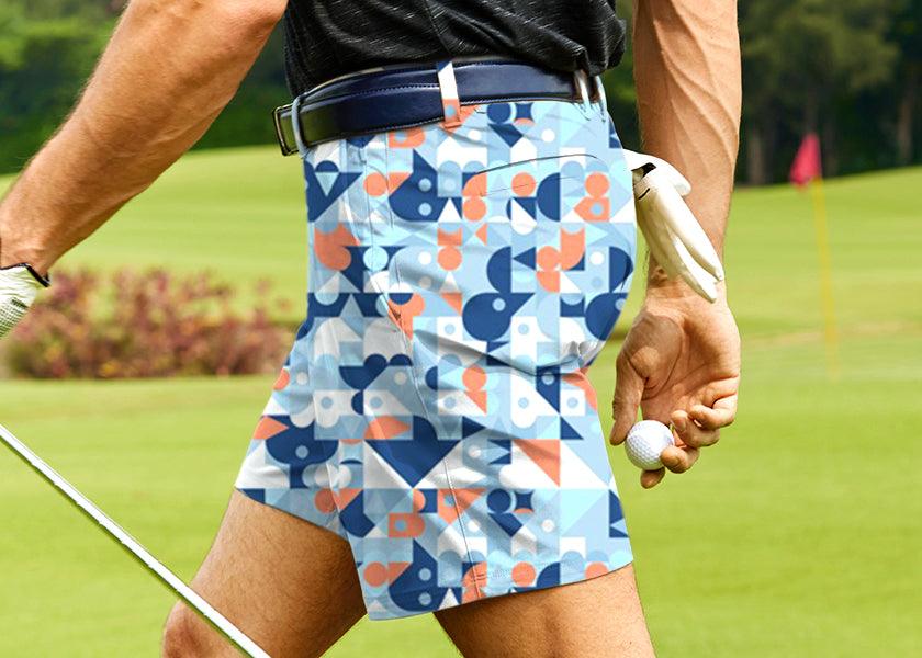 Men Geometric seamless Golf Shorts