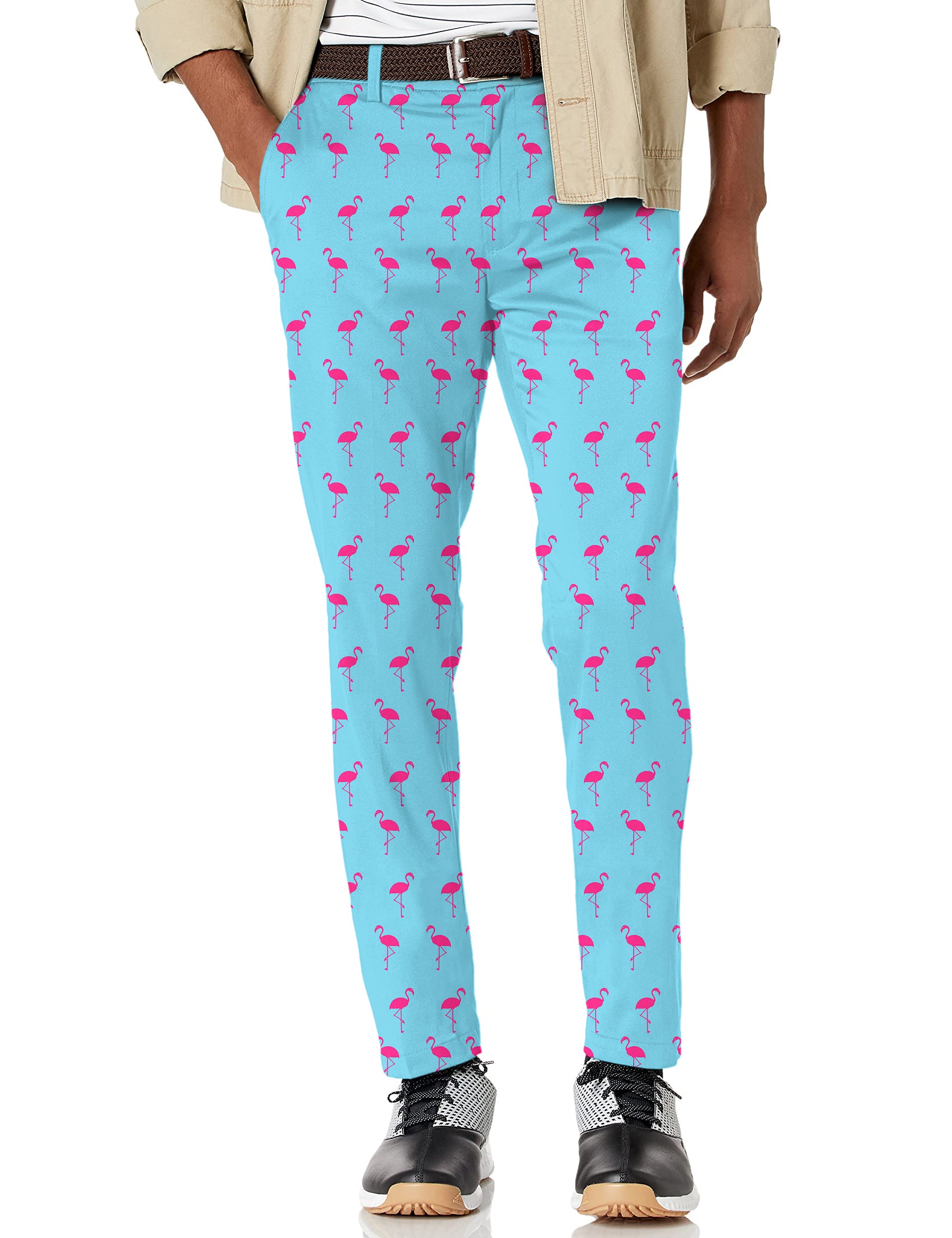 Men's flamingo Stretch Golf pants trousers