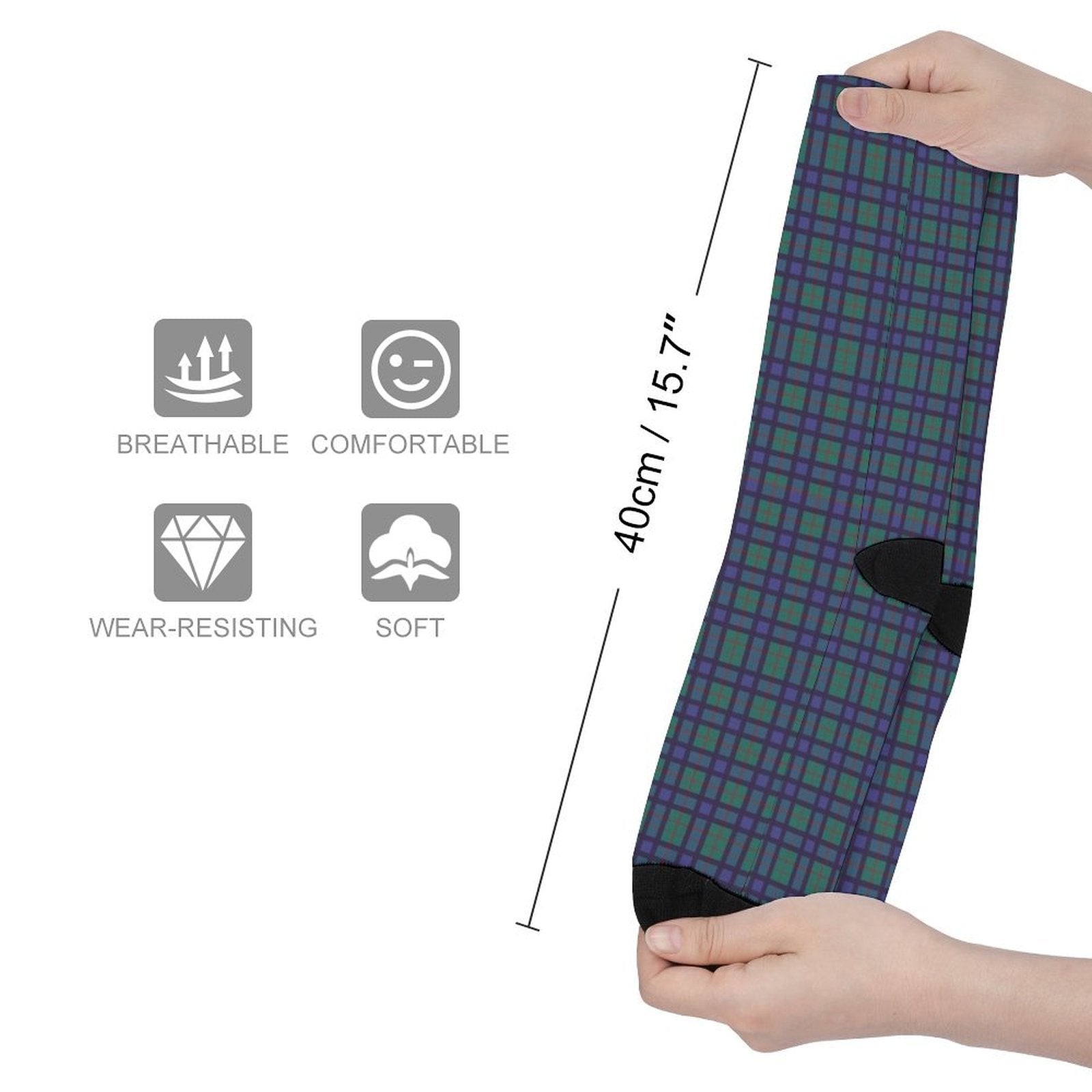 Checkered stripes Prined socks Gifts for Men Women
